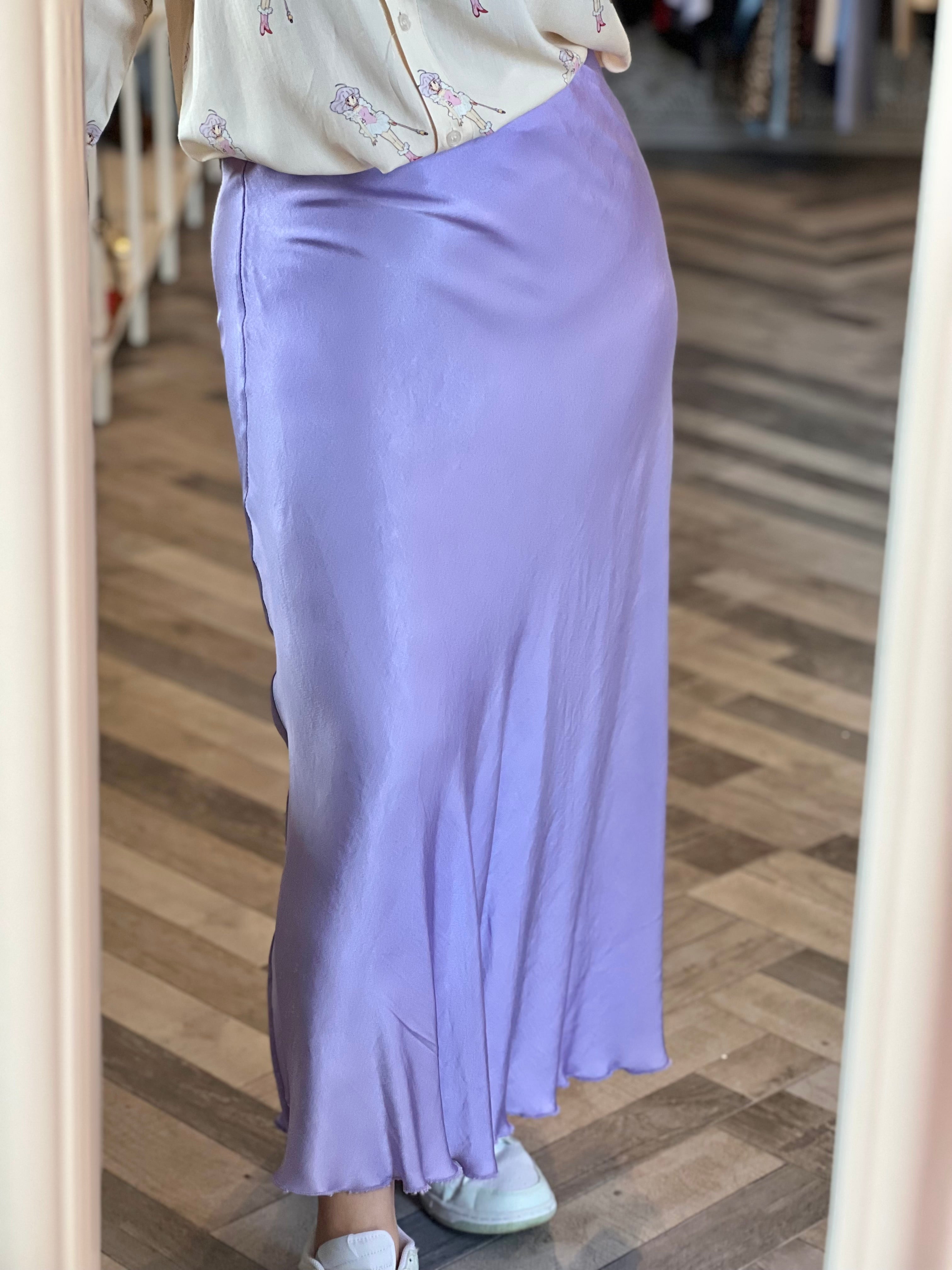 Gonna in raso di viscosa Lucy