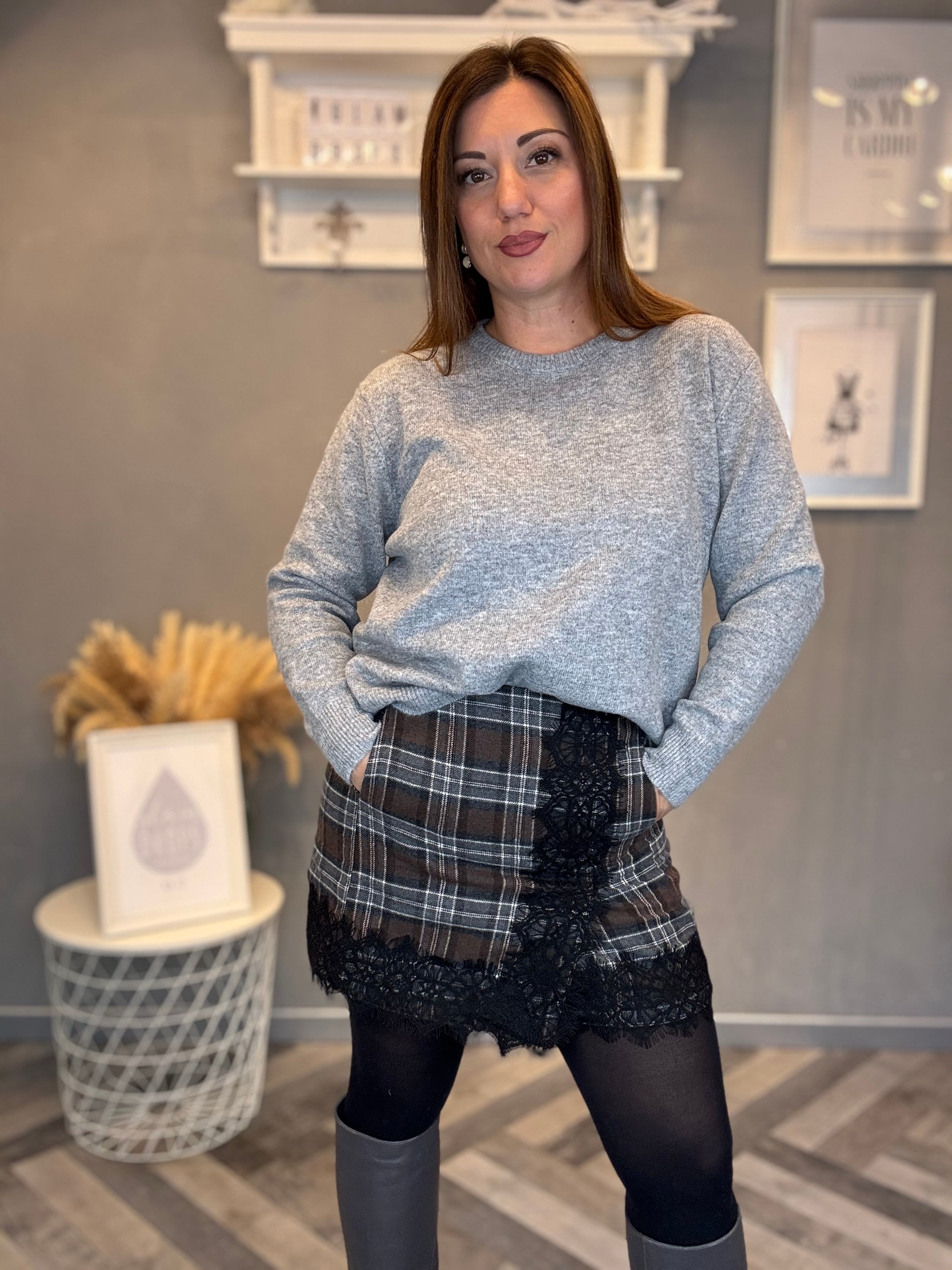 Maglioncino basic grigio