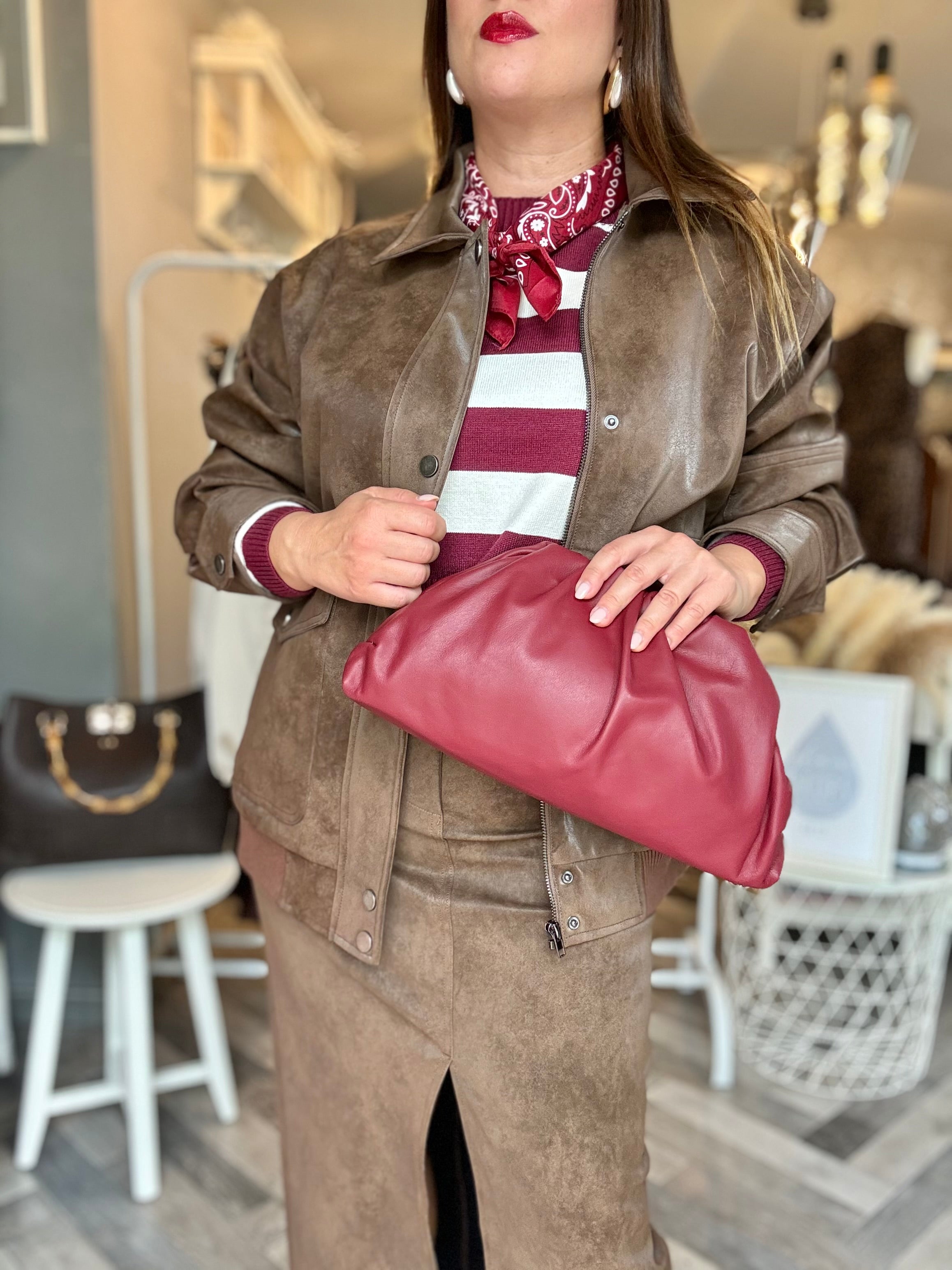 Borsa pouch in pelle