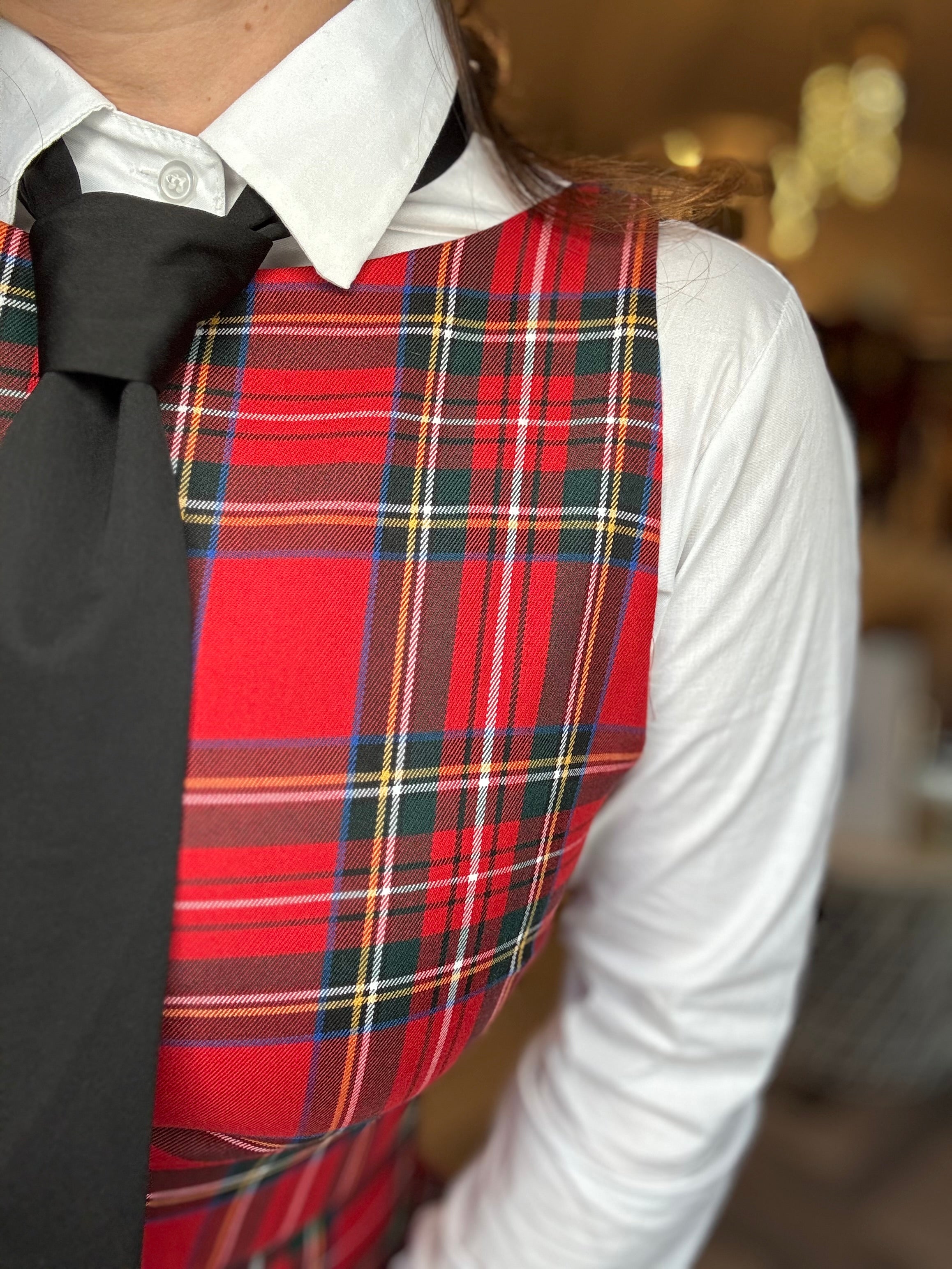 Lumina abito tuta balza tartan