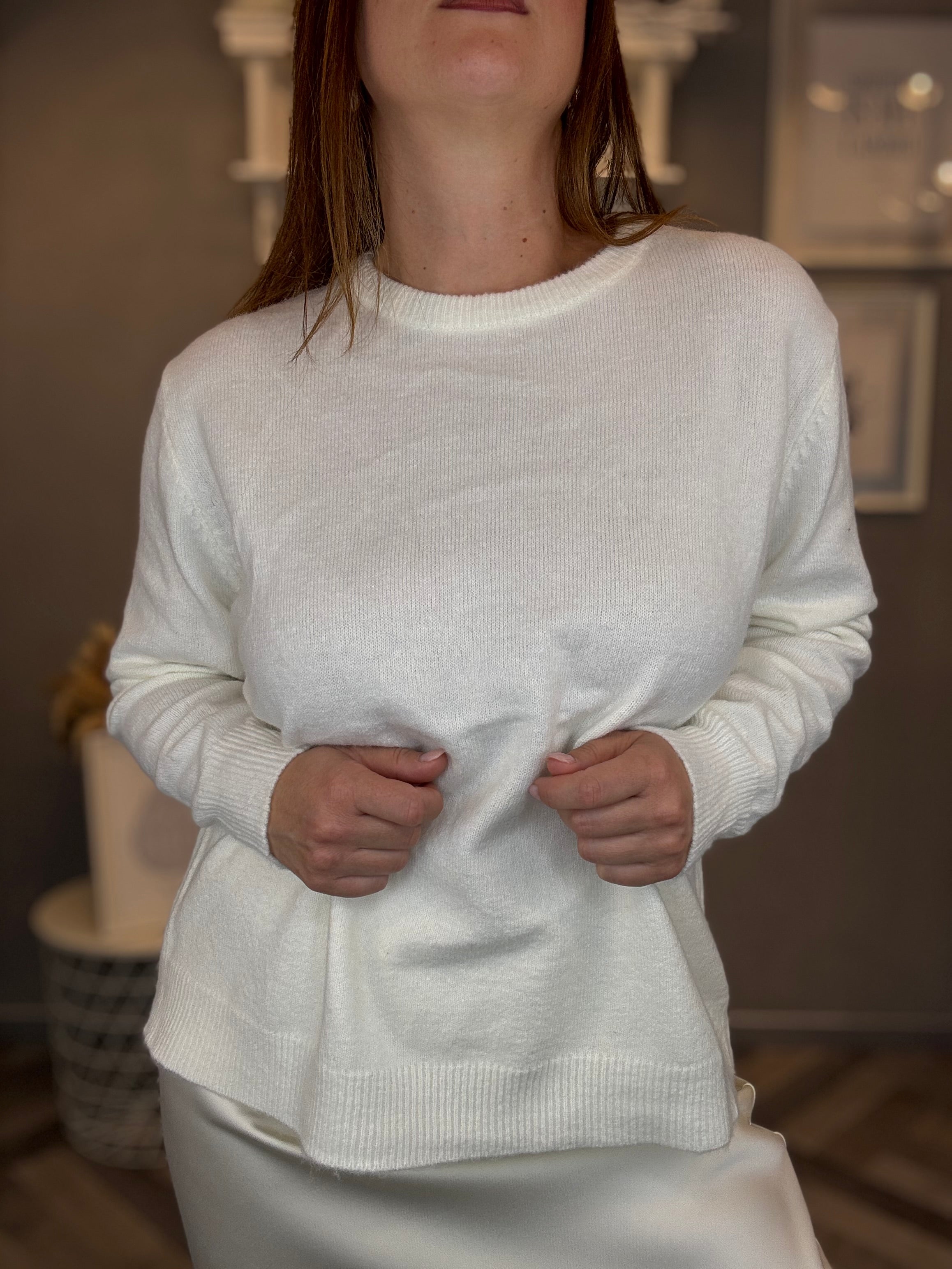 Maglioncino basic panna