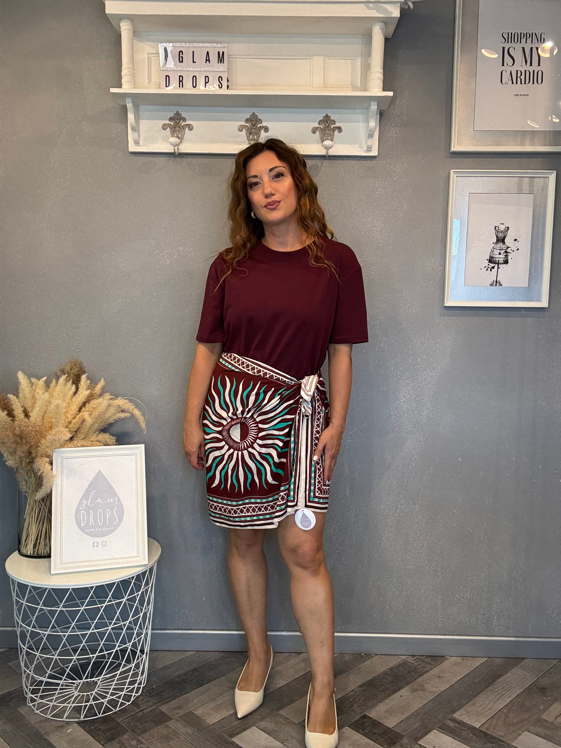 T-shirt basic bordeaux