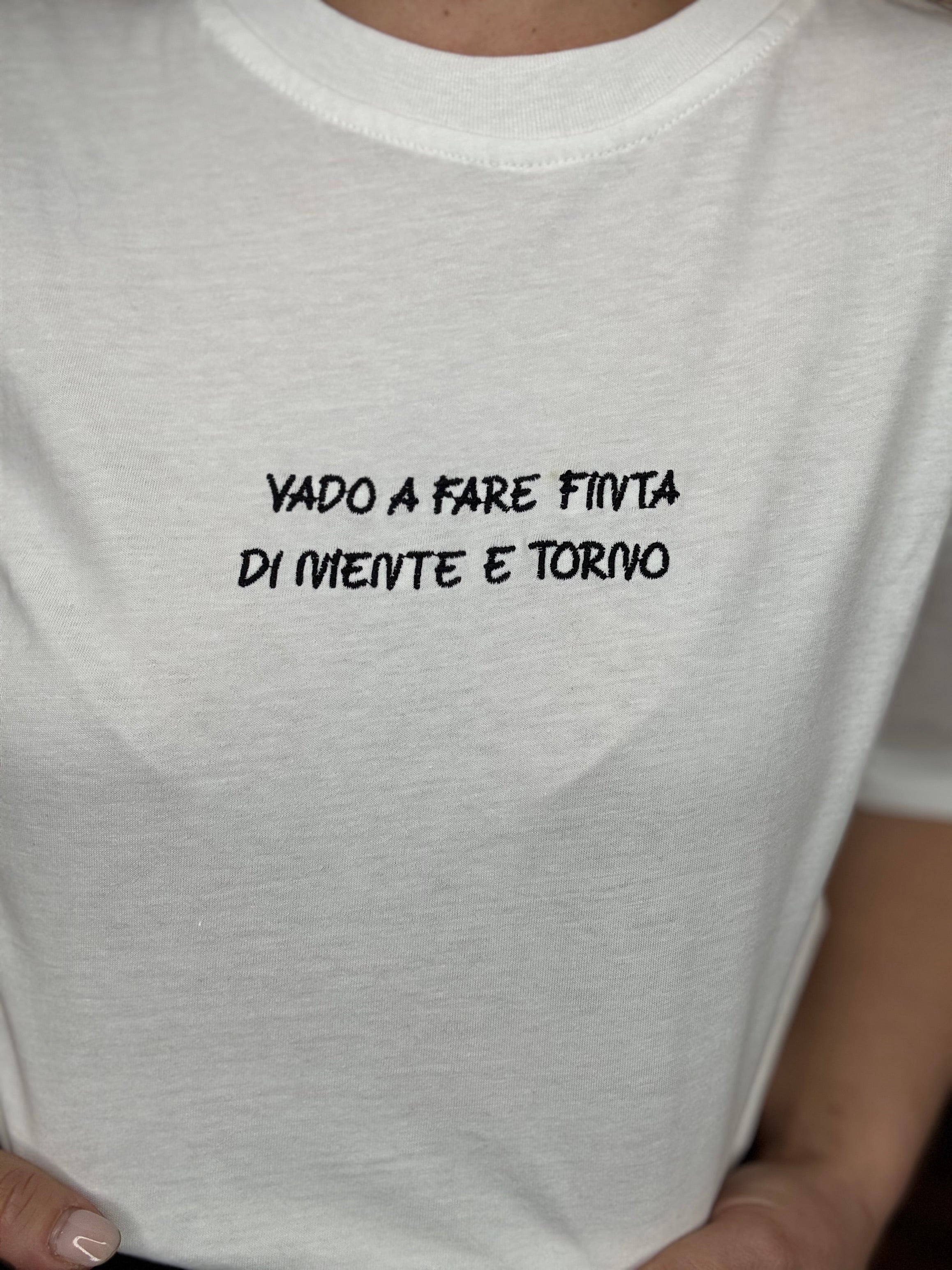 T-shirt Vado a fare finta nero