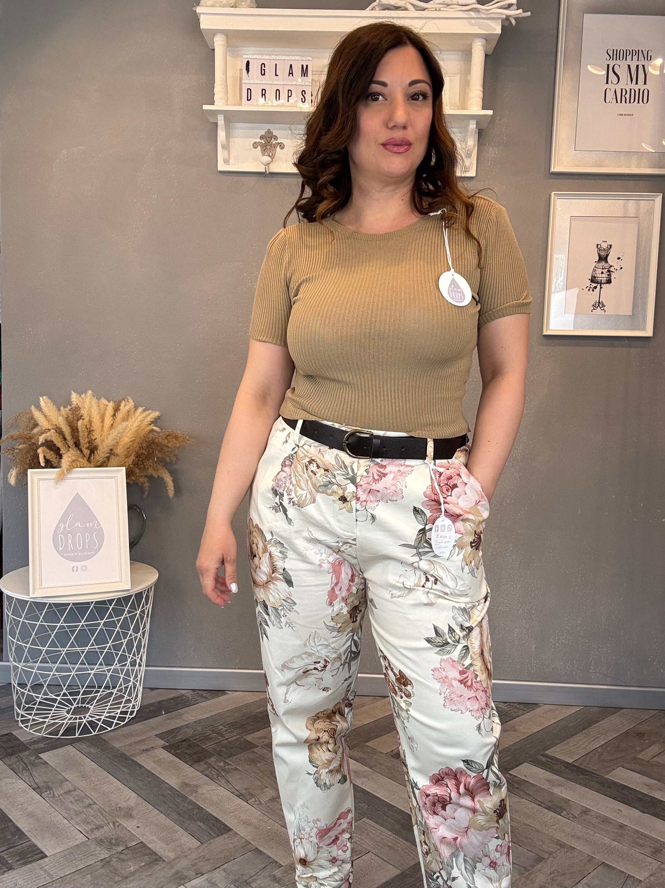 Maglia a costine basic Glam