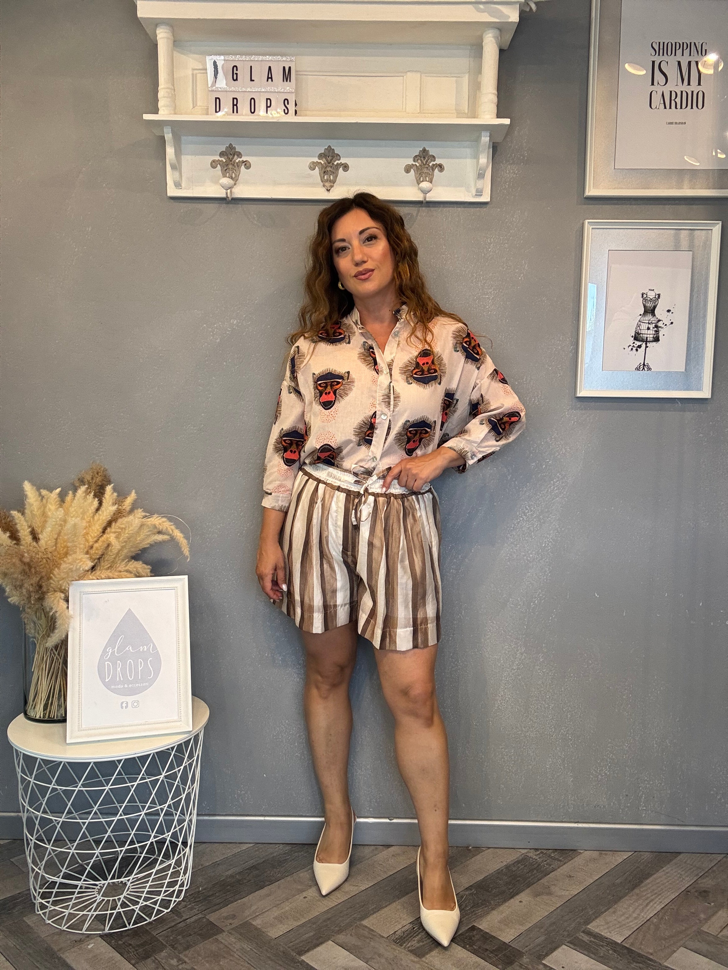 Shorts righe sabbia