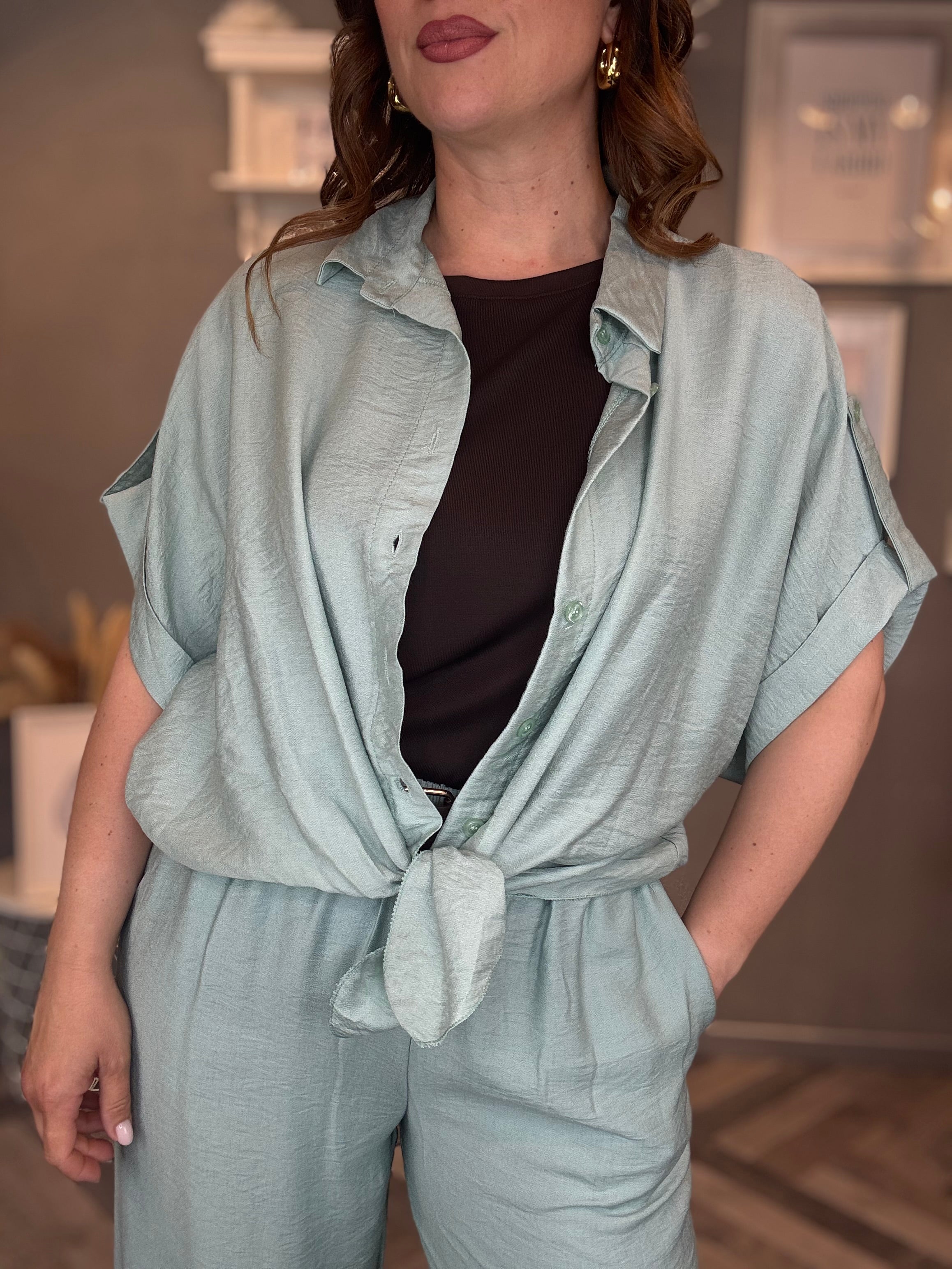 Camicia Nuance Verde acqua