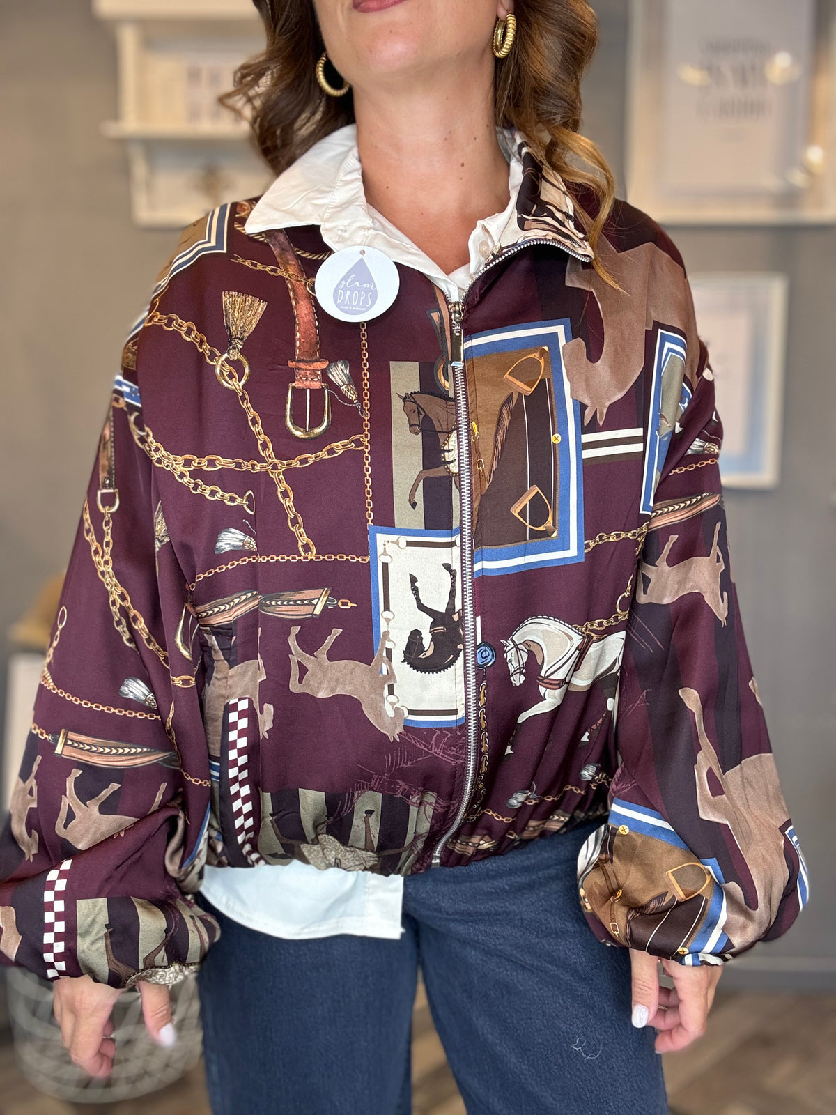 Bomber Equestrian bordeaux