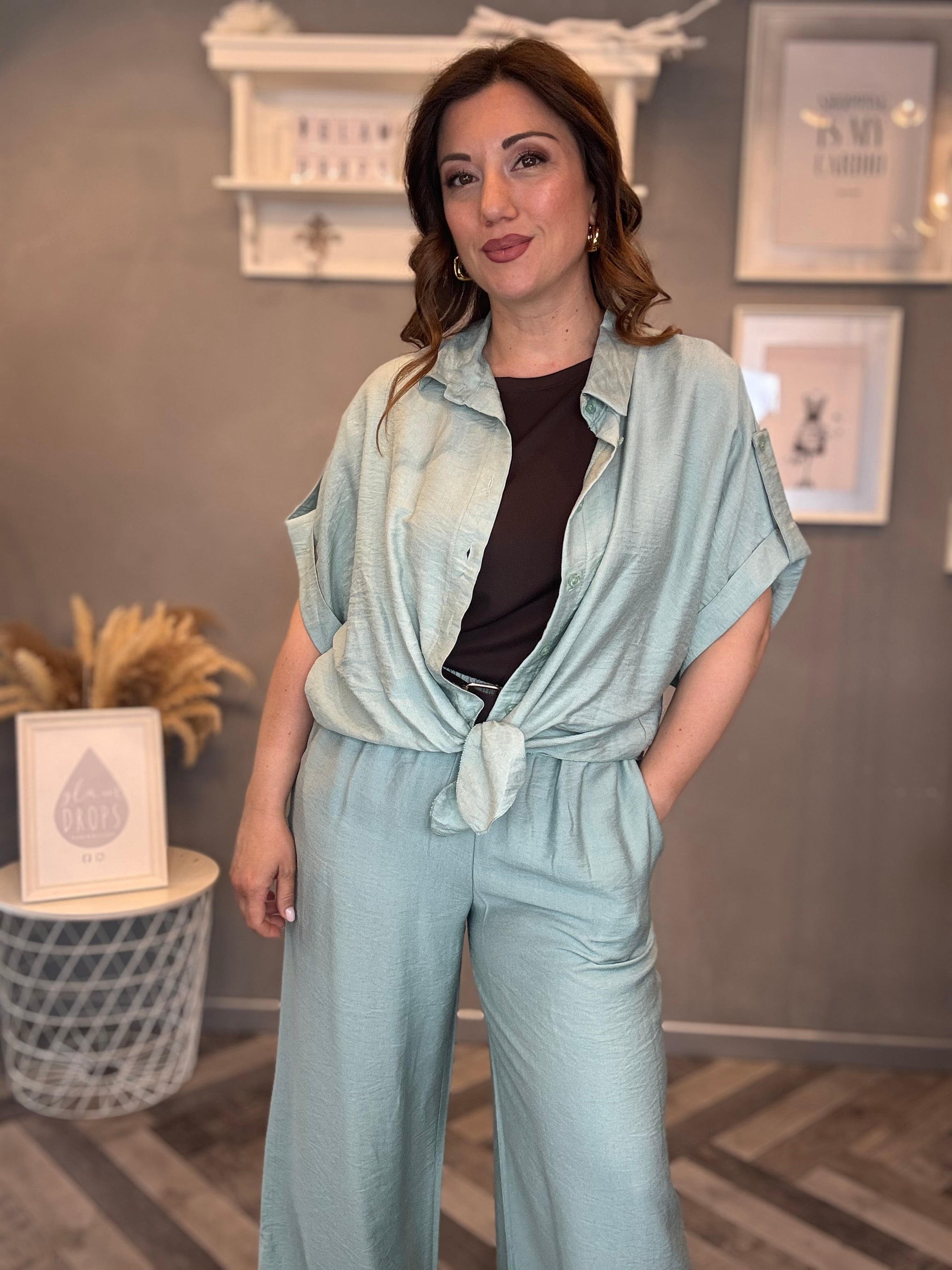Camicia Nuance Verde acqua