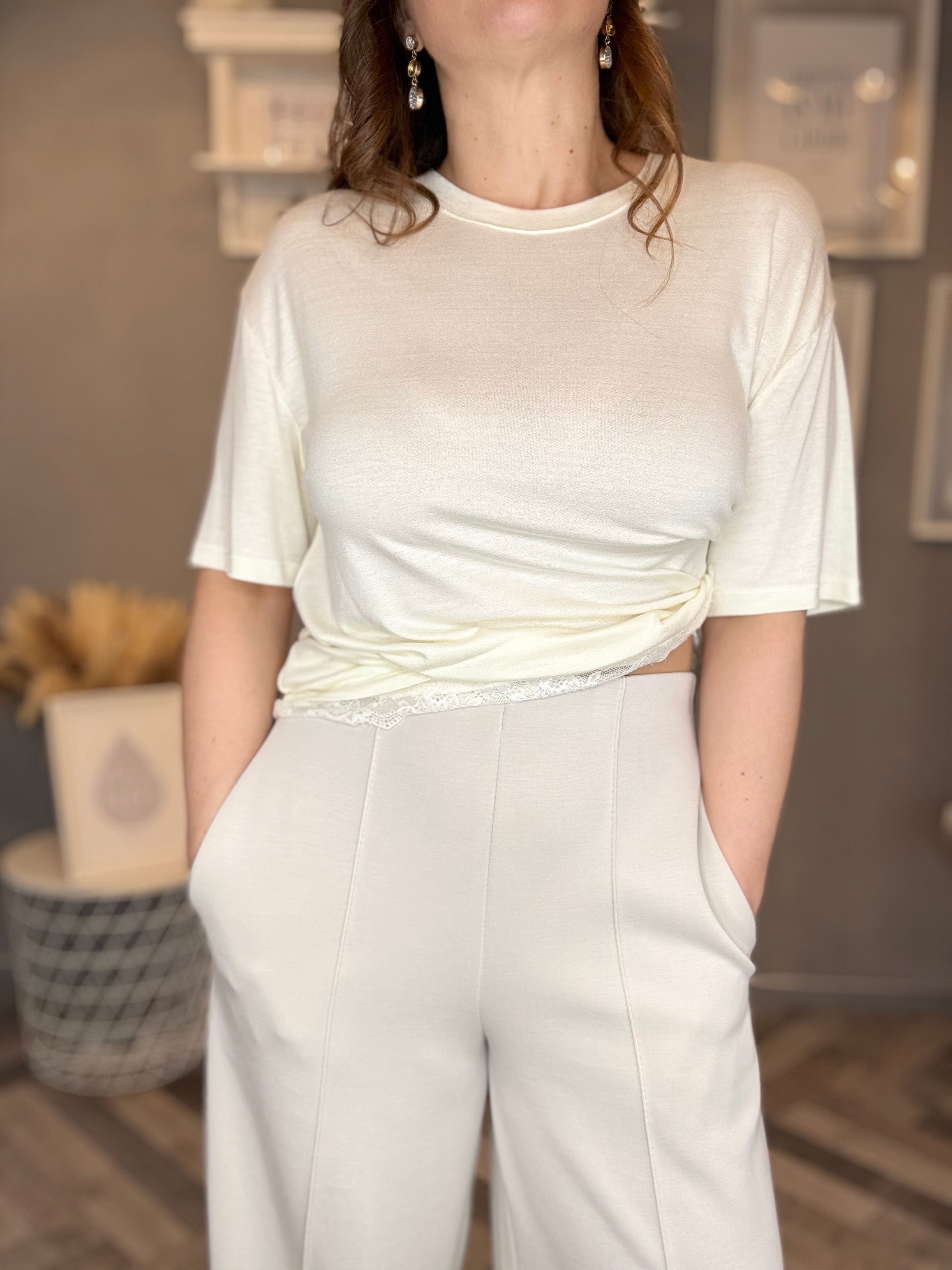 Pantalone palazzo punto Milano sabbia