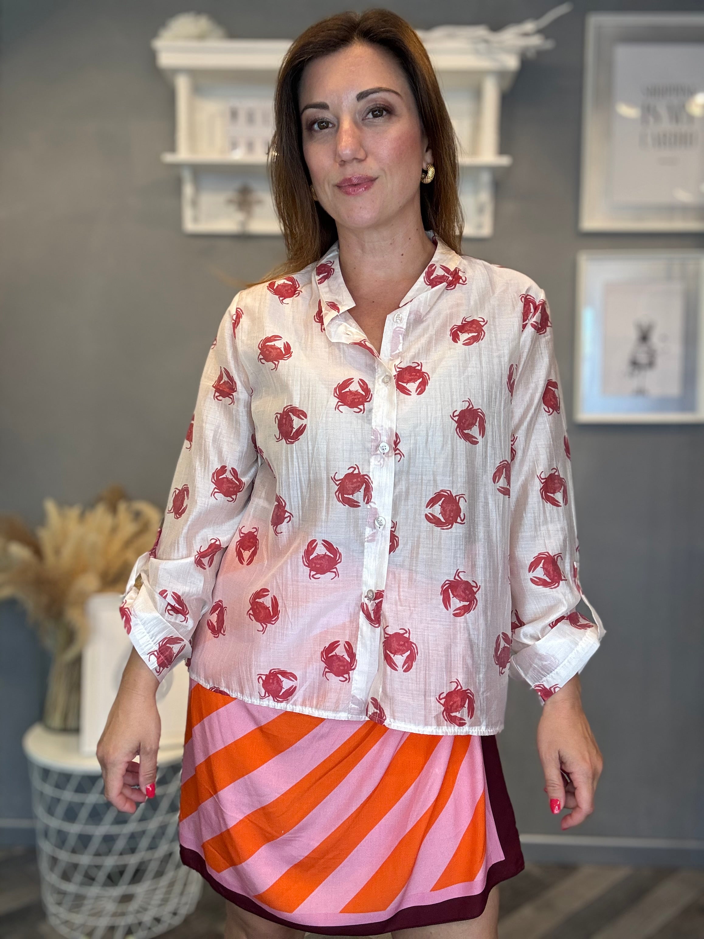 Camicia Isla Bonita roll-up granchio