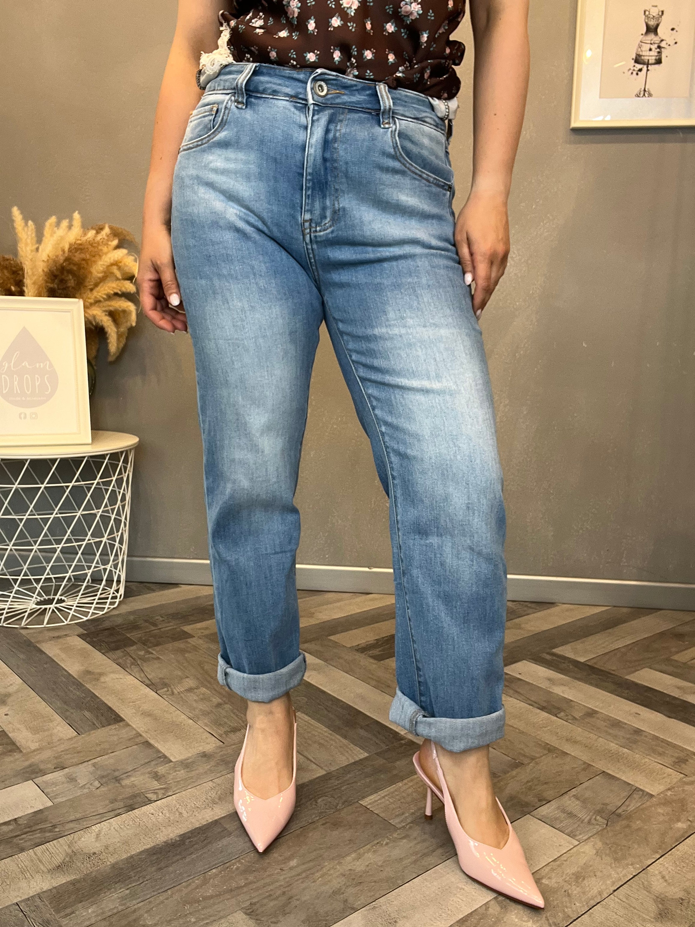 Jeans gamba dritta elasticizzato