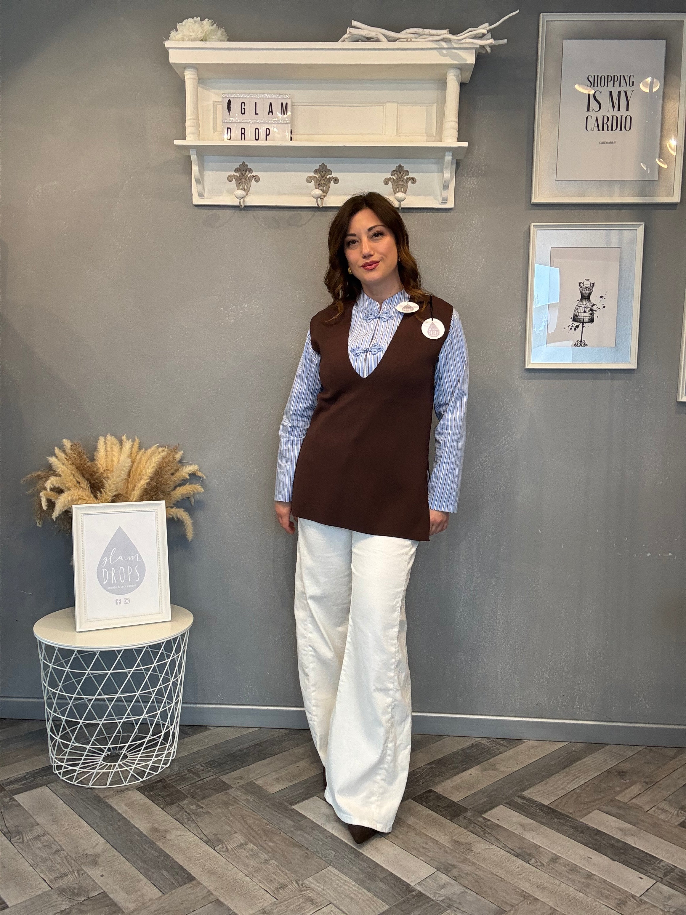 Gilet chic essential cioccolato