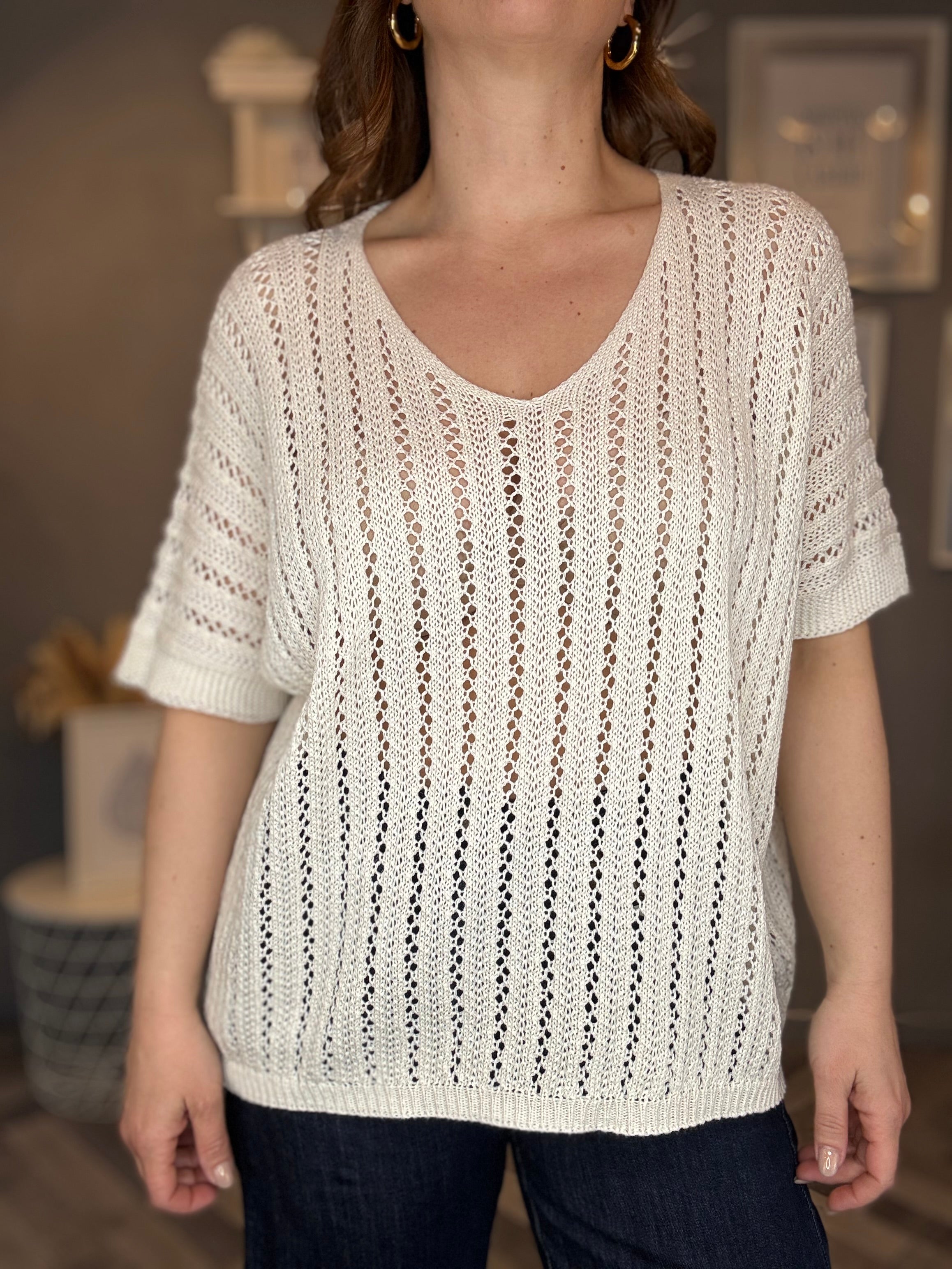 Maglia traforata soft cotton