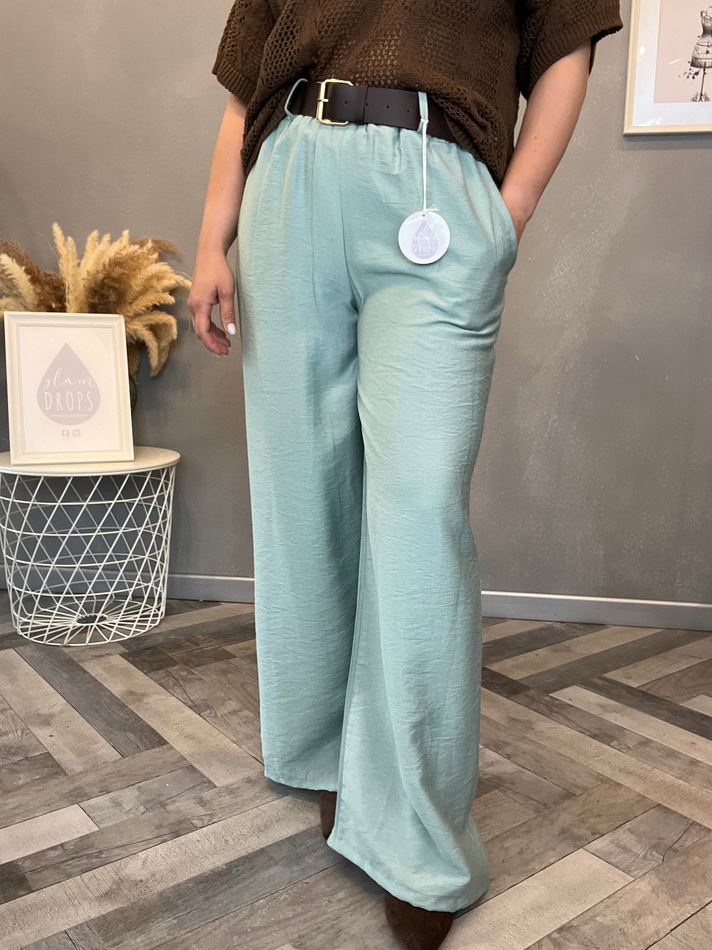 Pantalone Nuance Verde Acqua