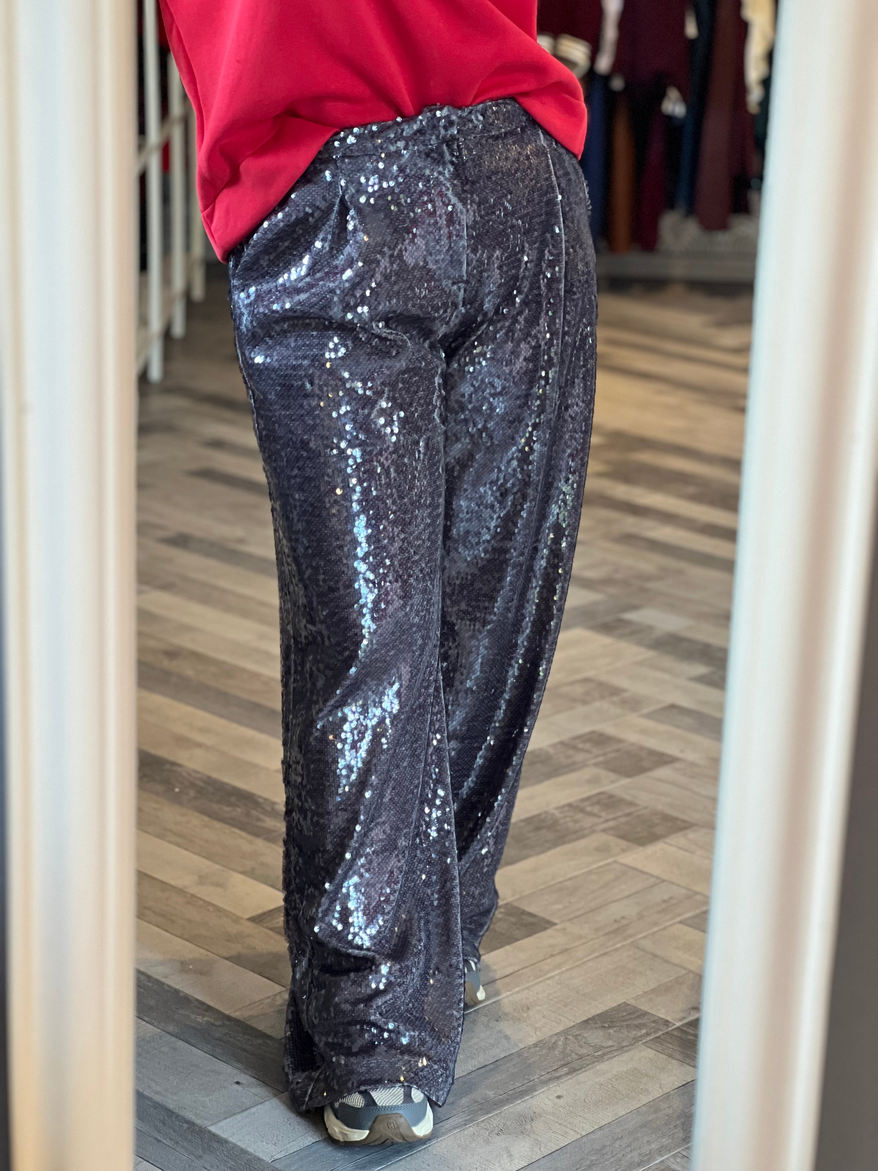 Lumina pantaloni paillttes palazzo