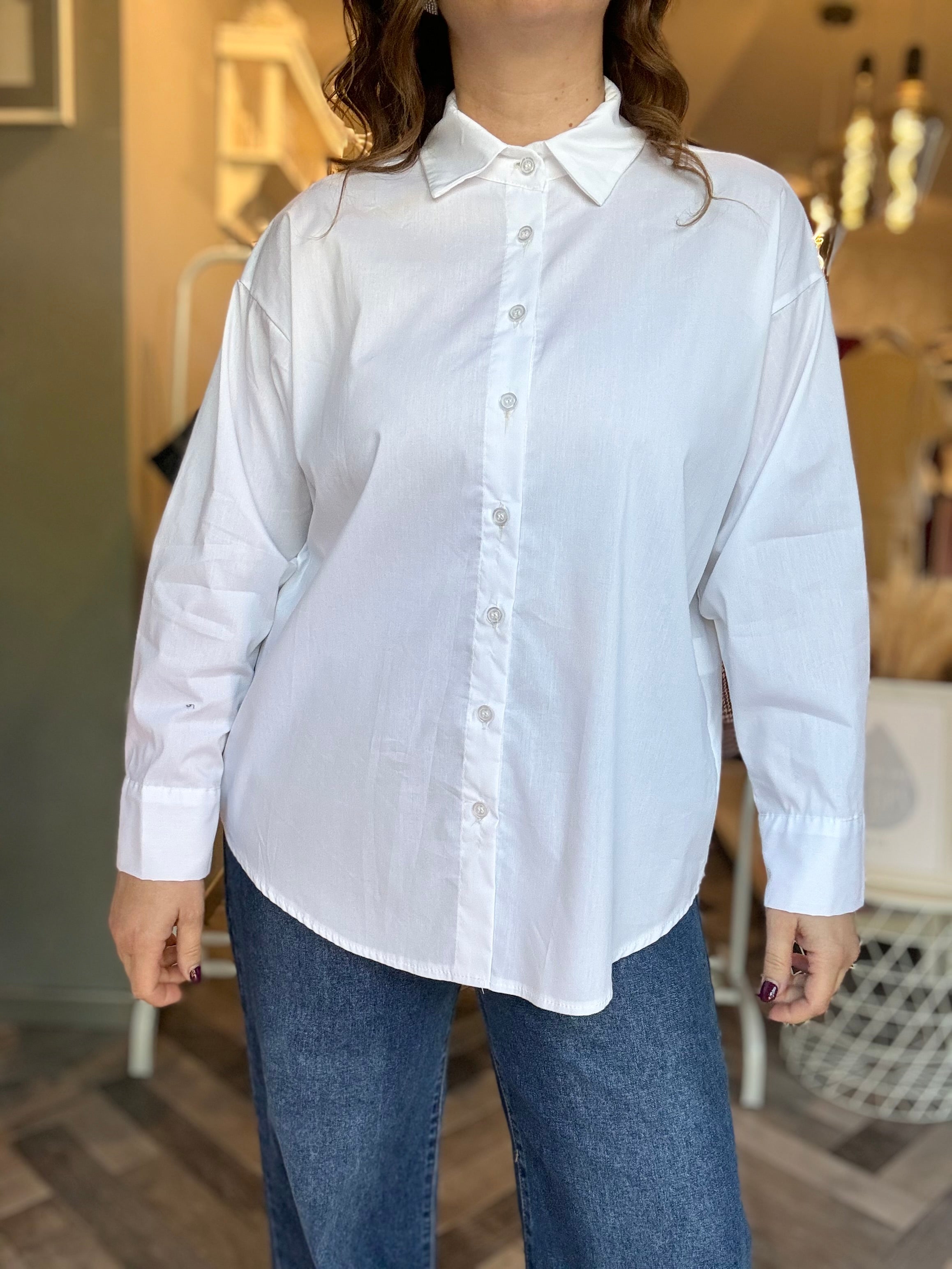 Camicia in cotone elasticizzato