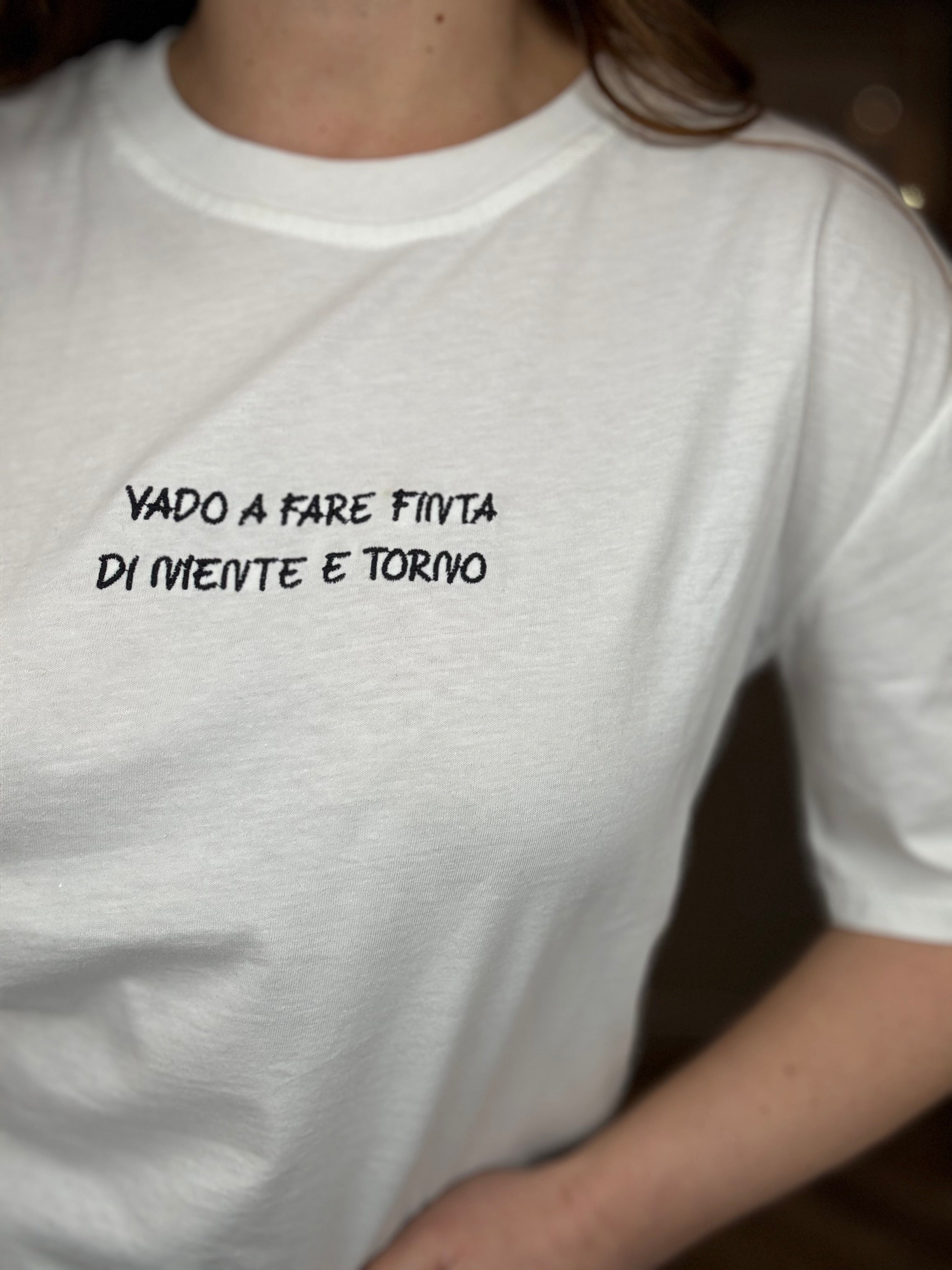 T-shirt Vado a fare finta nero