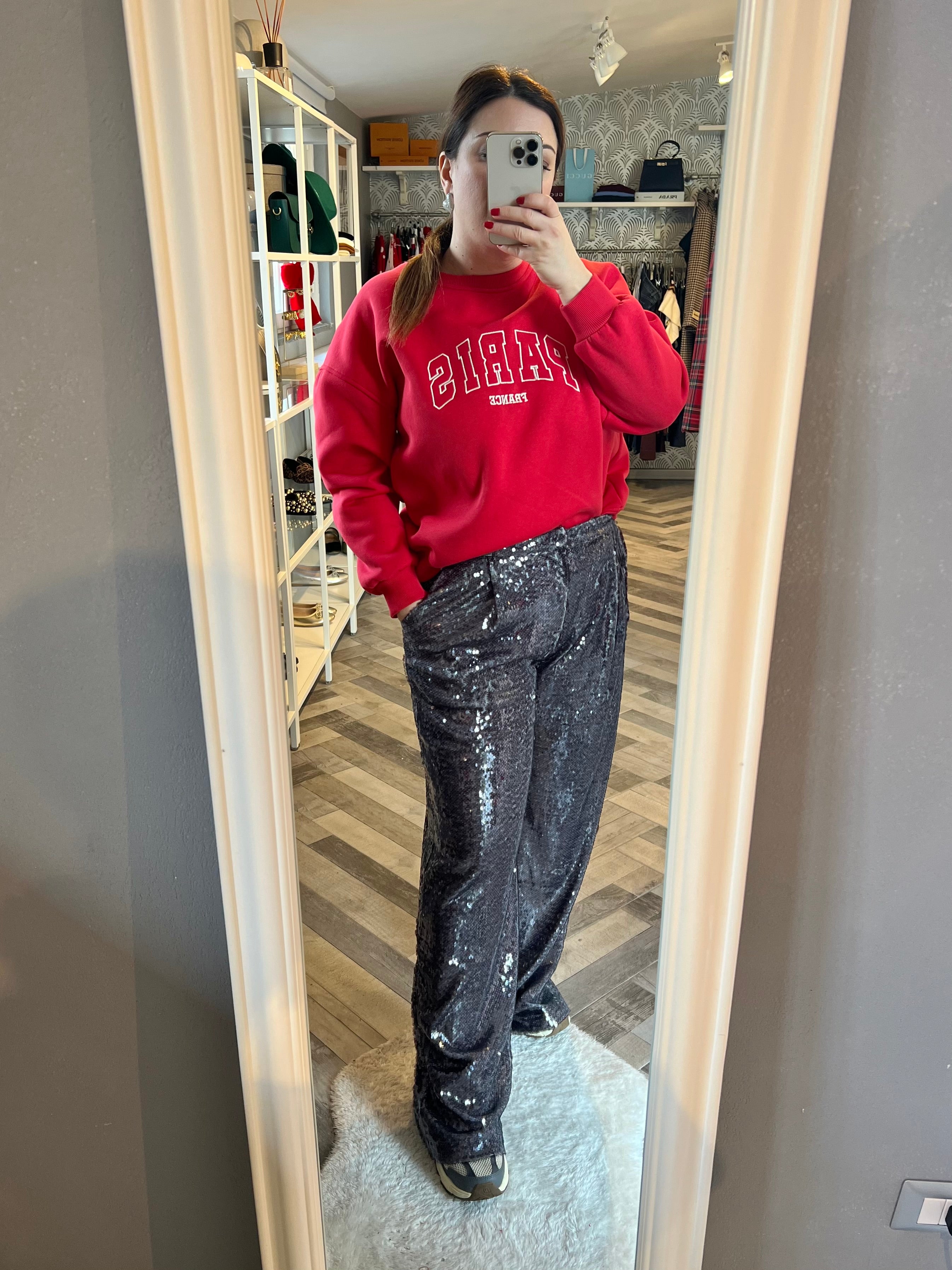 Lumina pantaloni paillttes palazzo