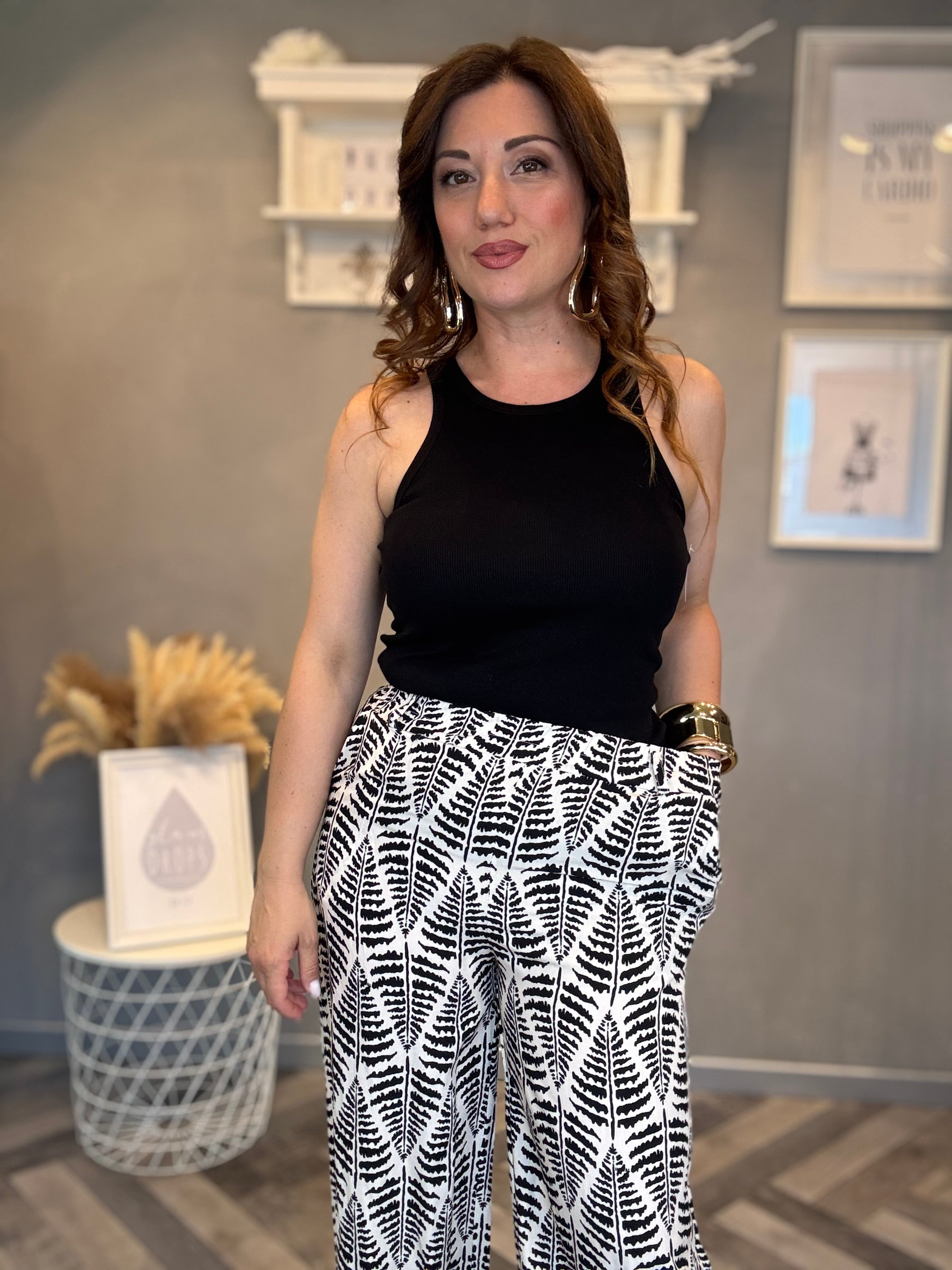 Pantalone felce nero