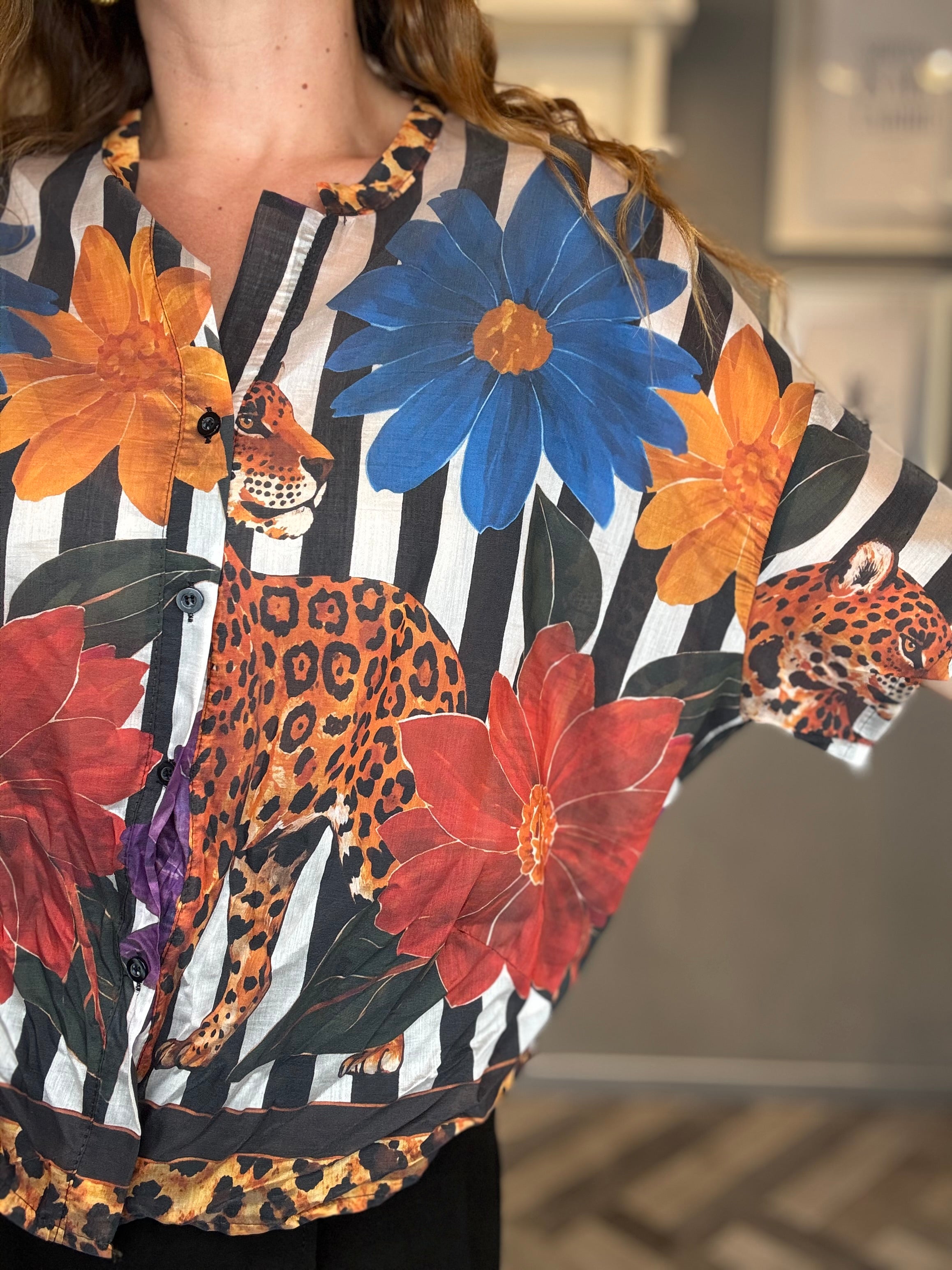 Camicia Isla Bonita Righe e fiori