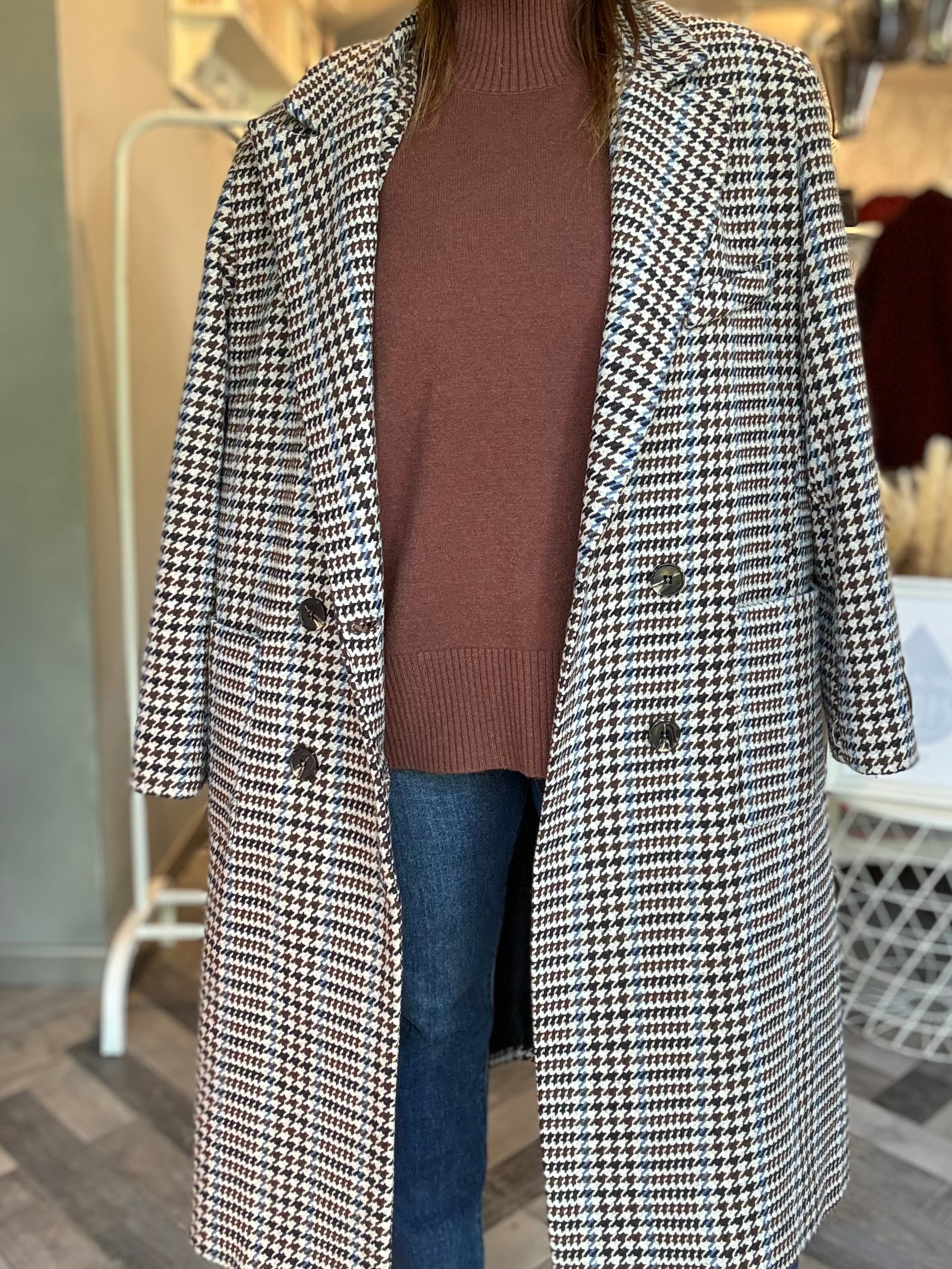 Lumina cappotto pied de poule