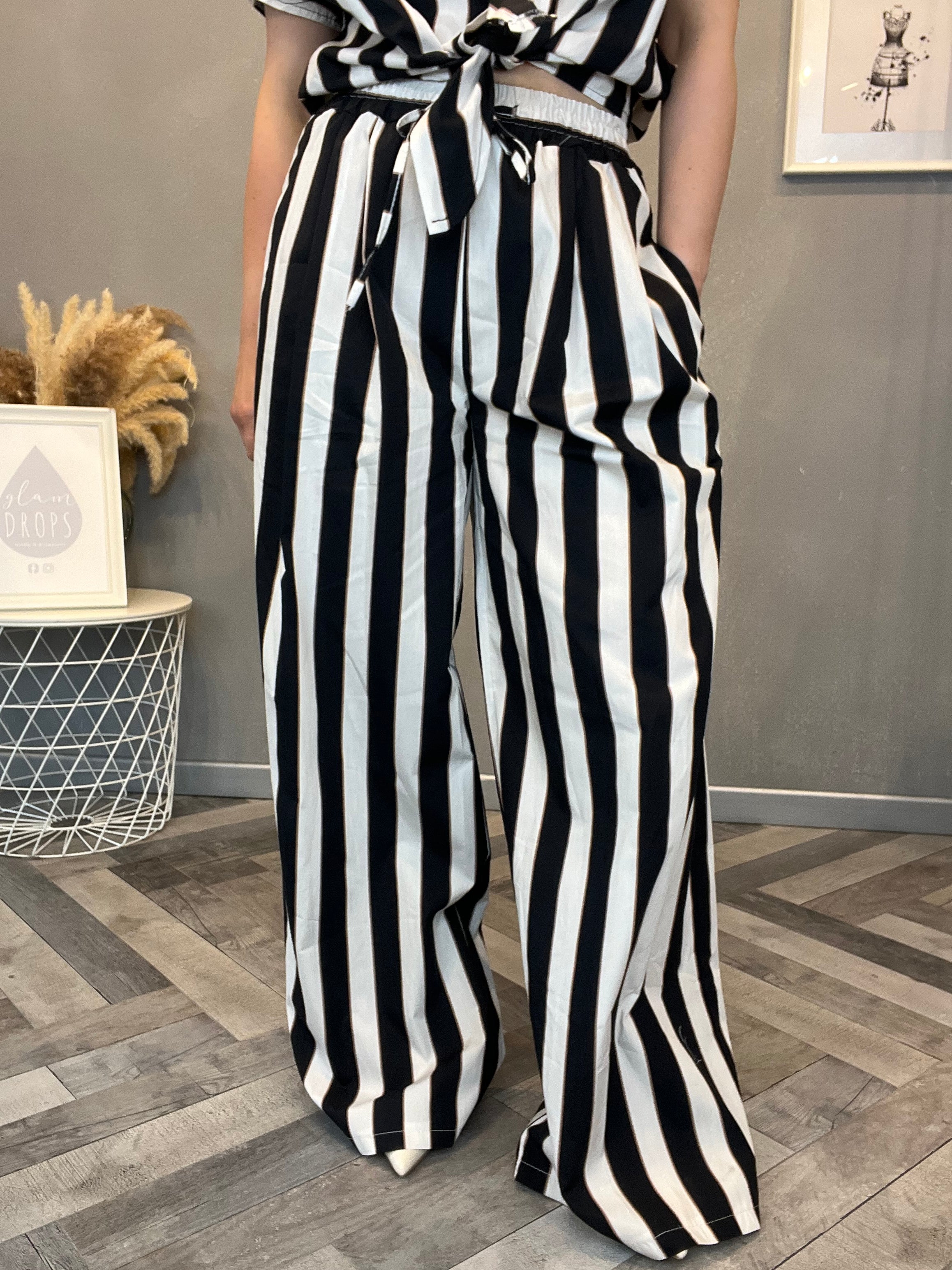 Coordinato righe Black and White