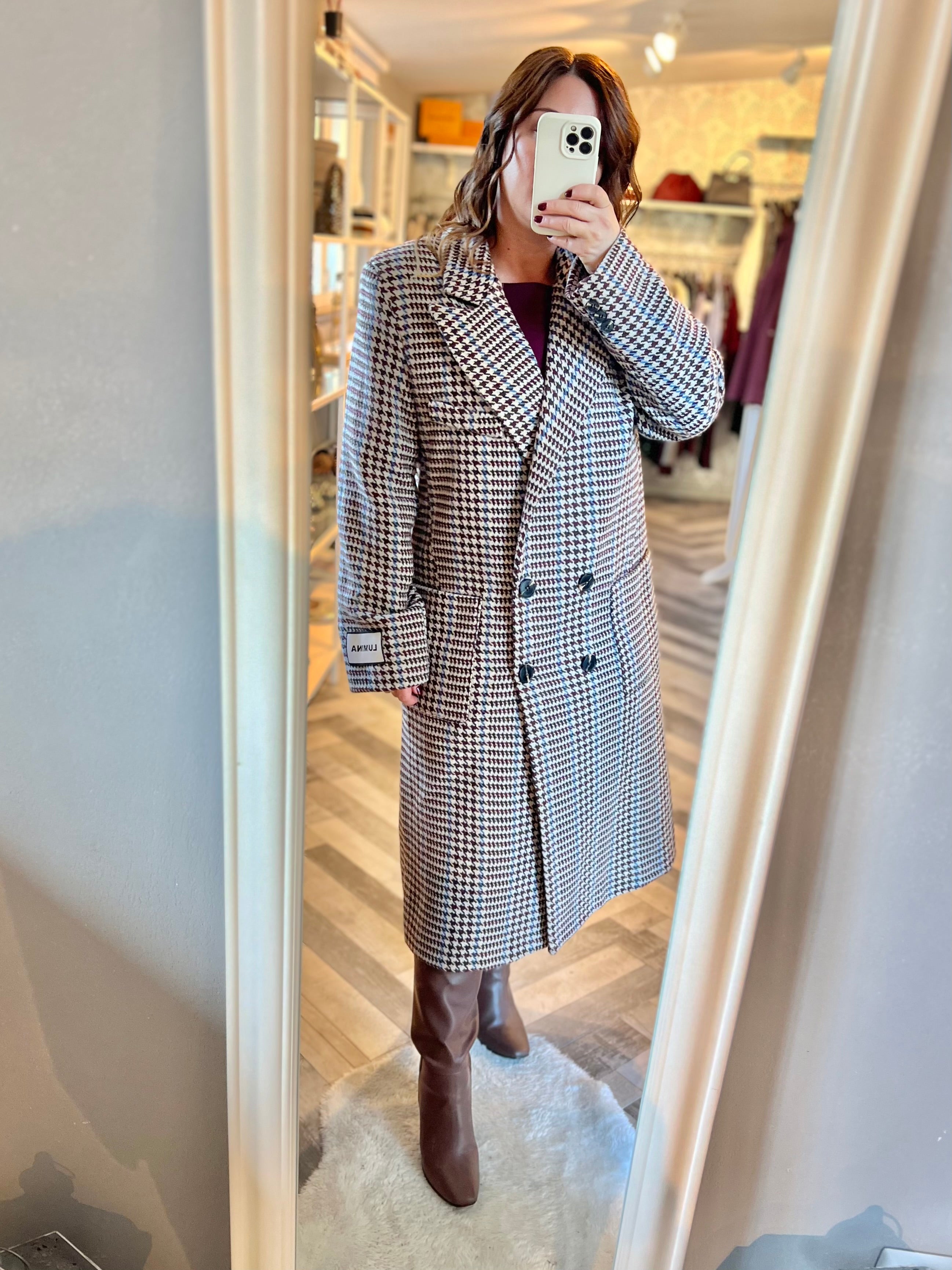 Lumina cappotto pied de poule