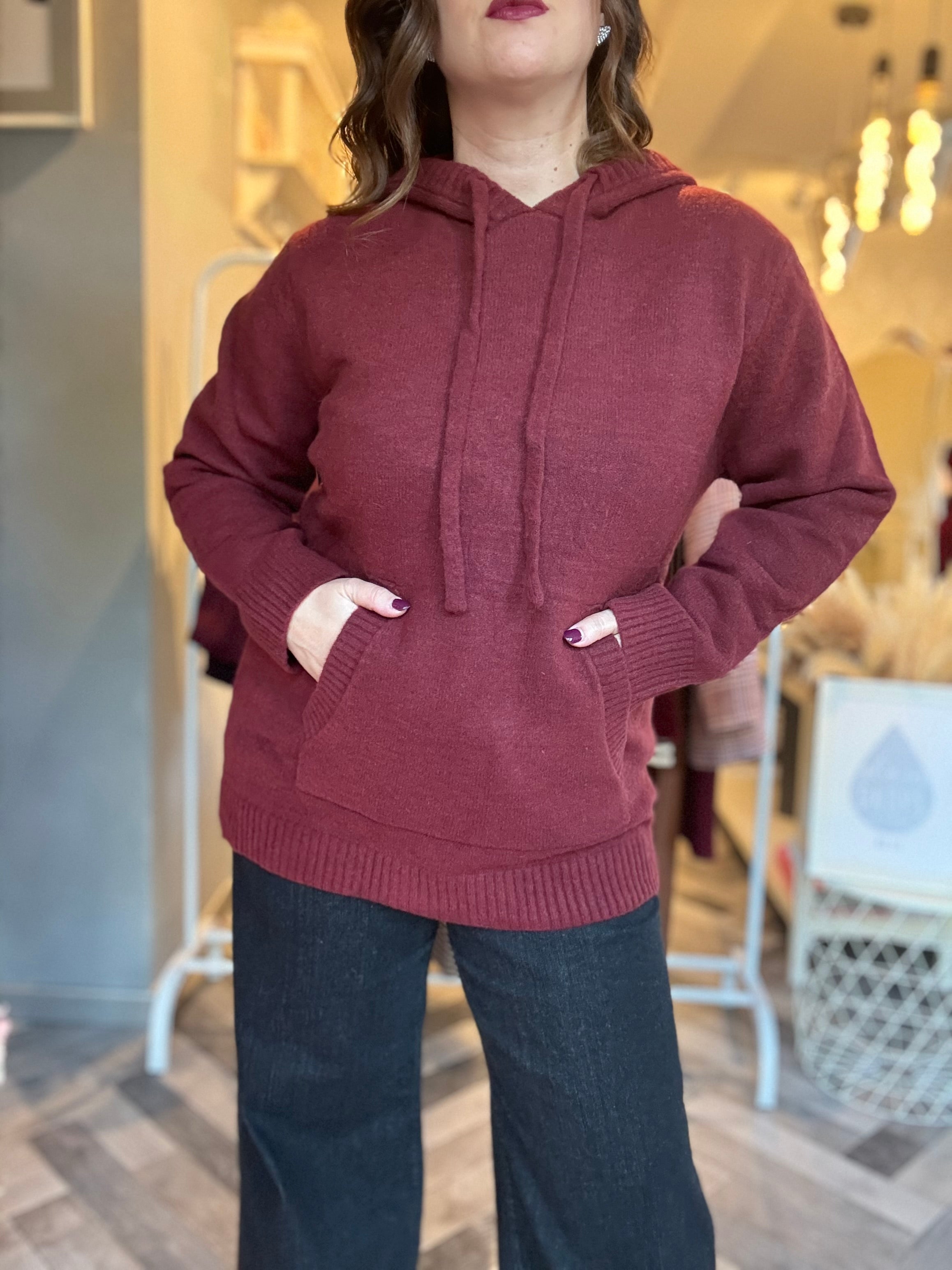 Lumina maglia felpa con cappuccio