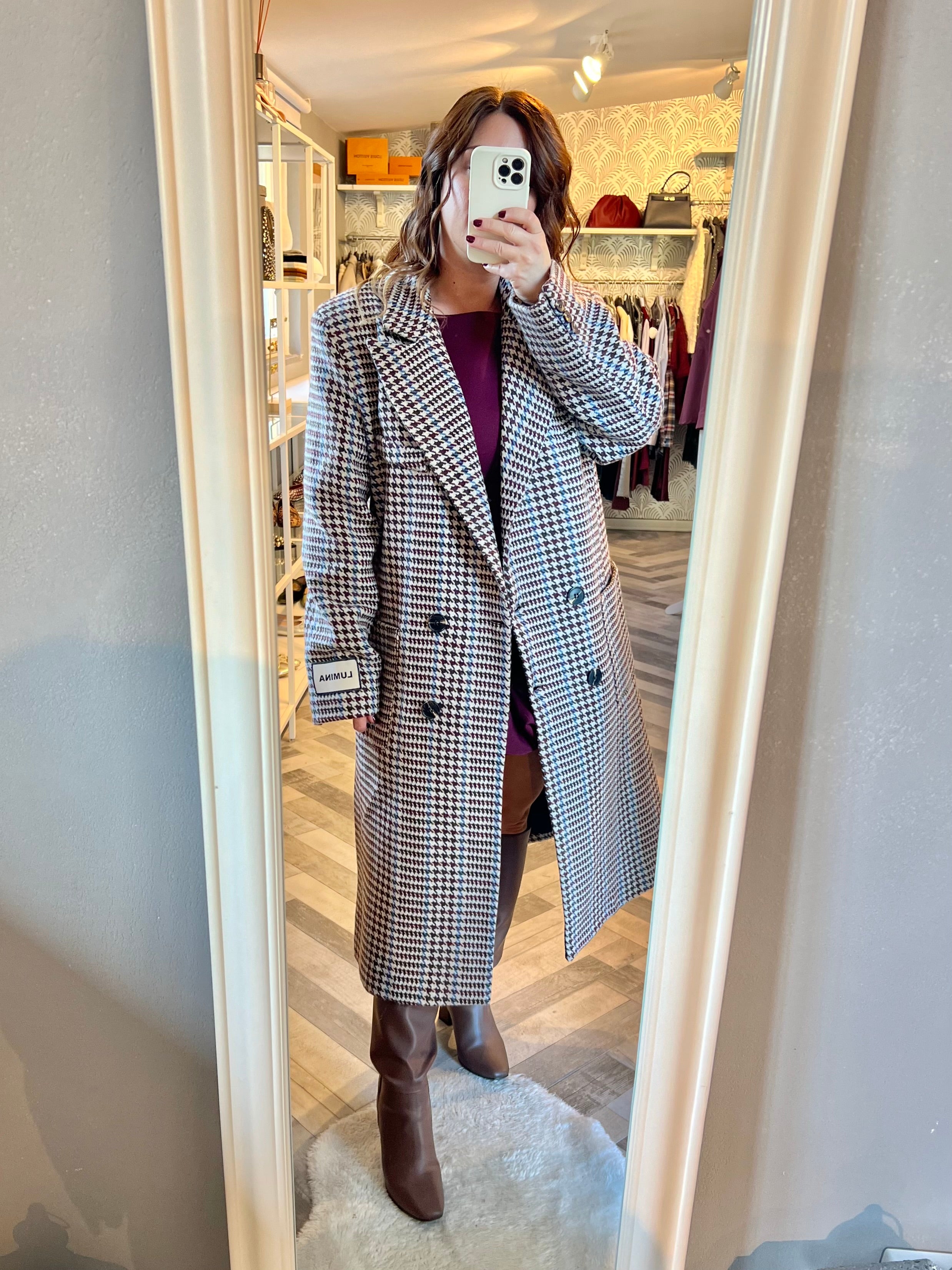 Lumina cappotto pied de poule