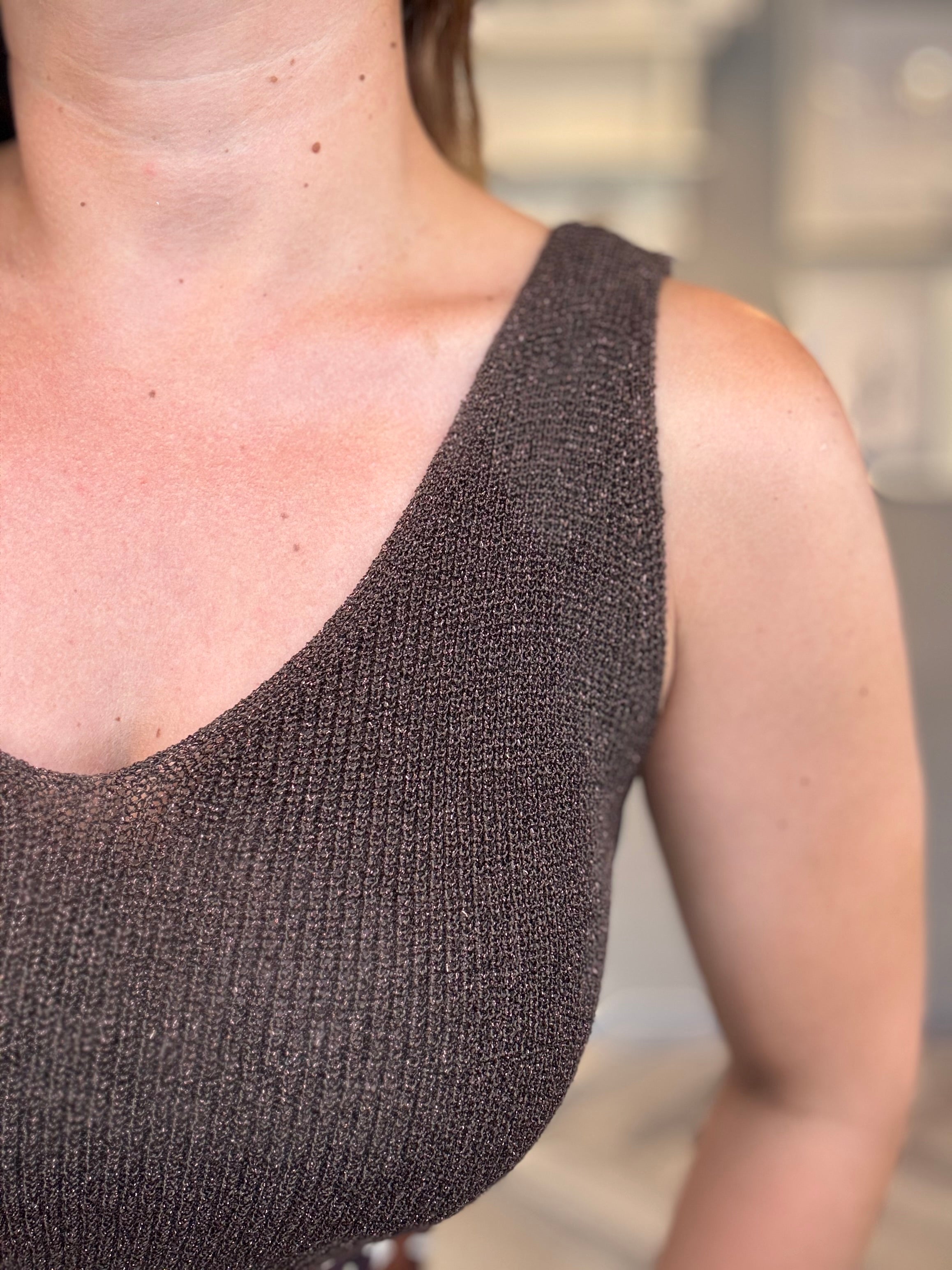 Top in maglia lurex Luce