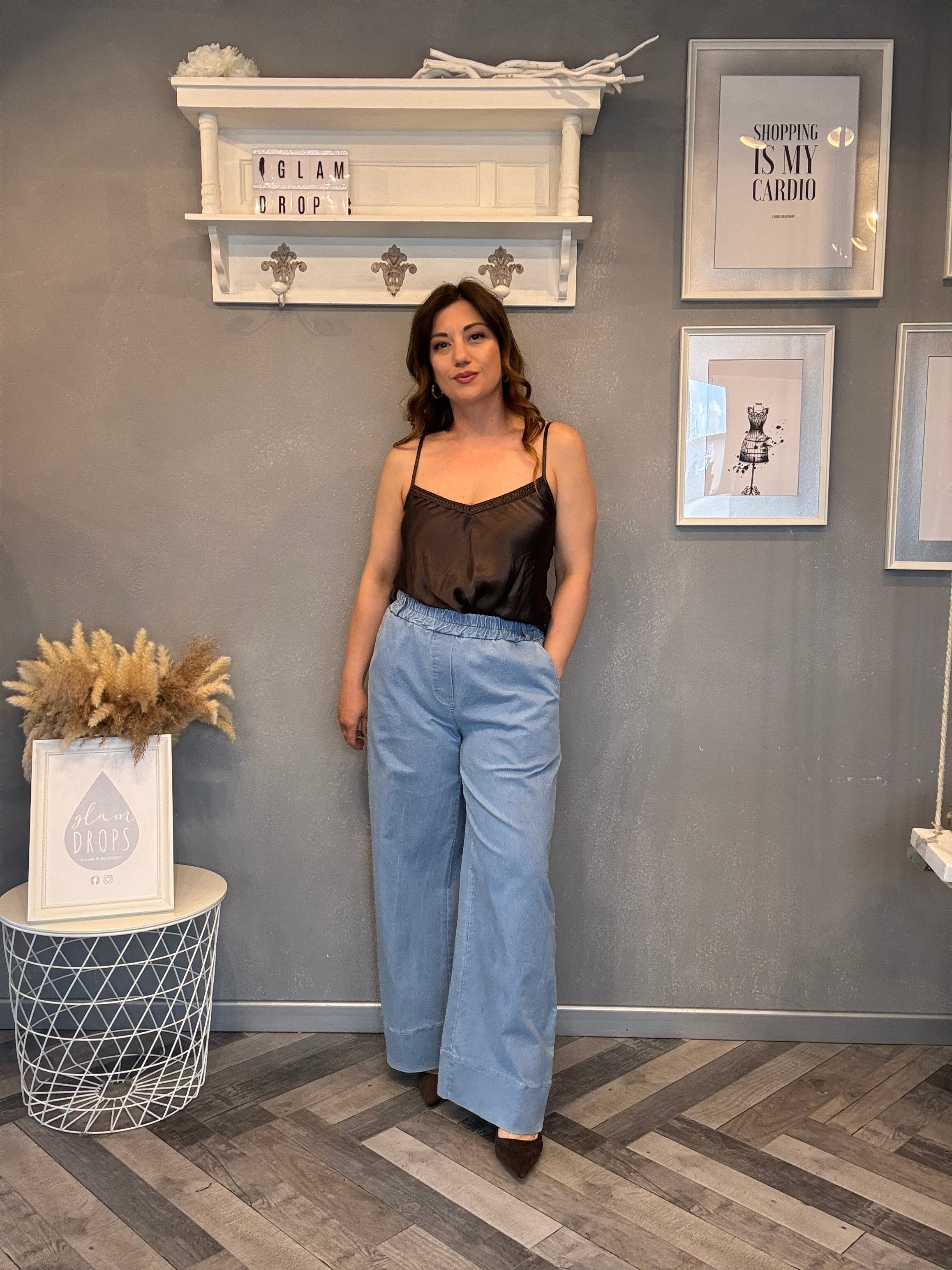 Jeans palazzo Elastic chiaro