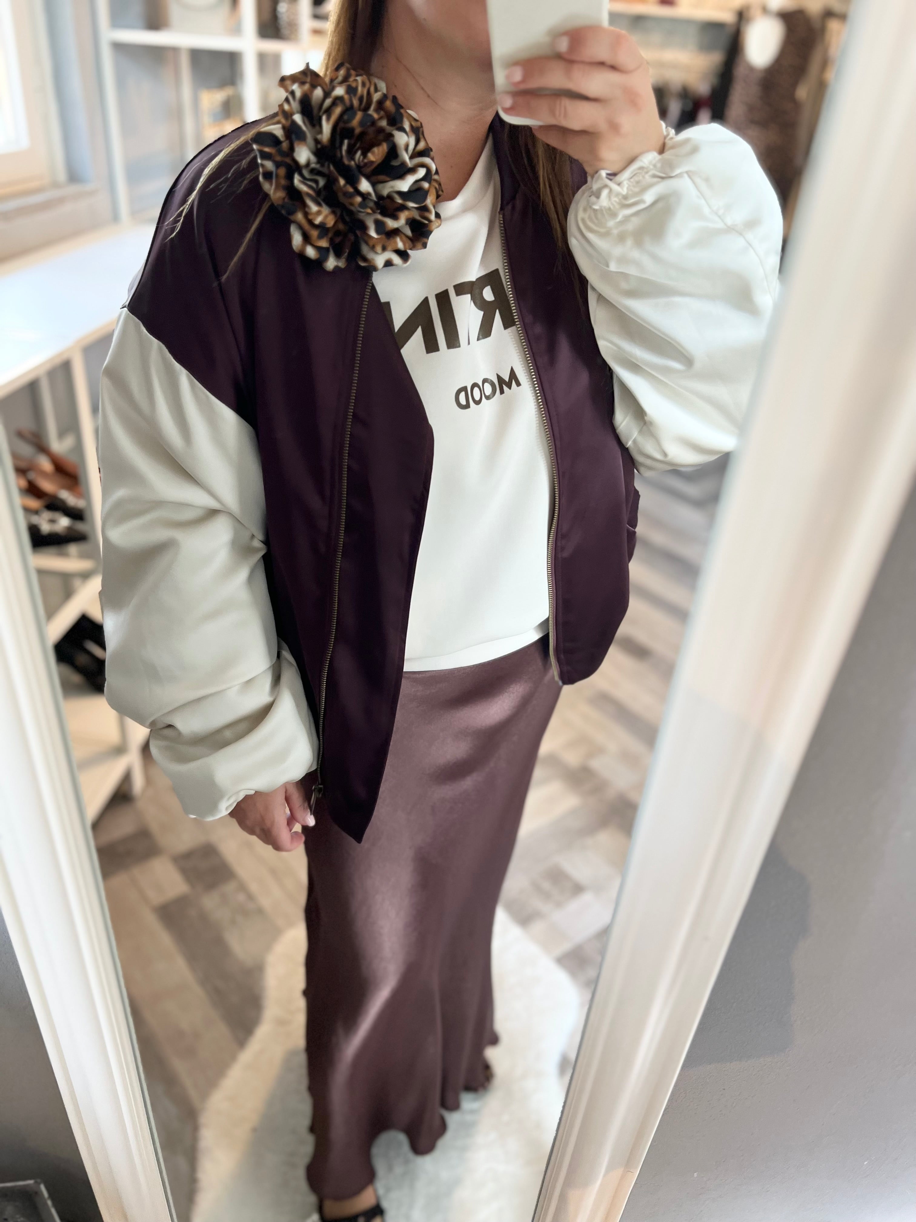 Bomber raso bicolore