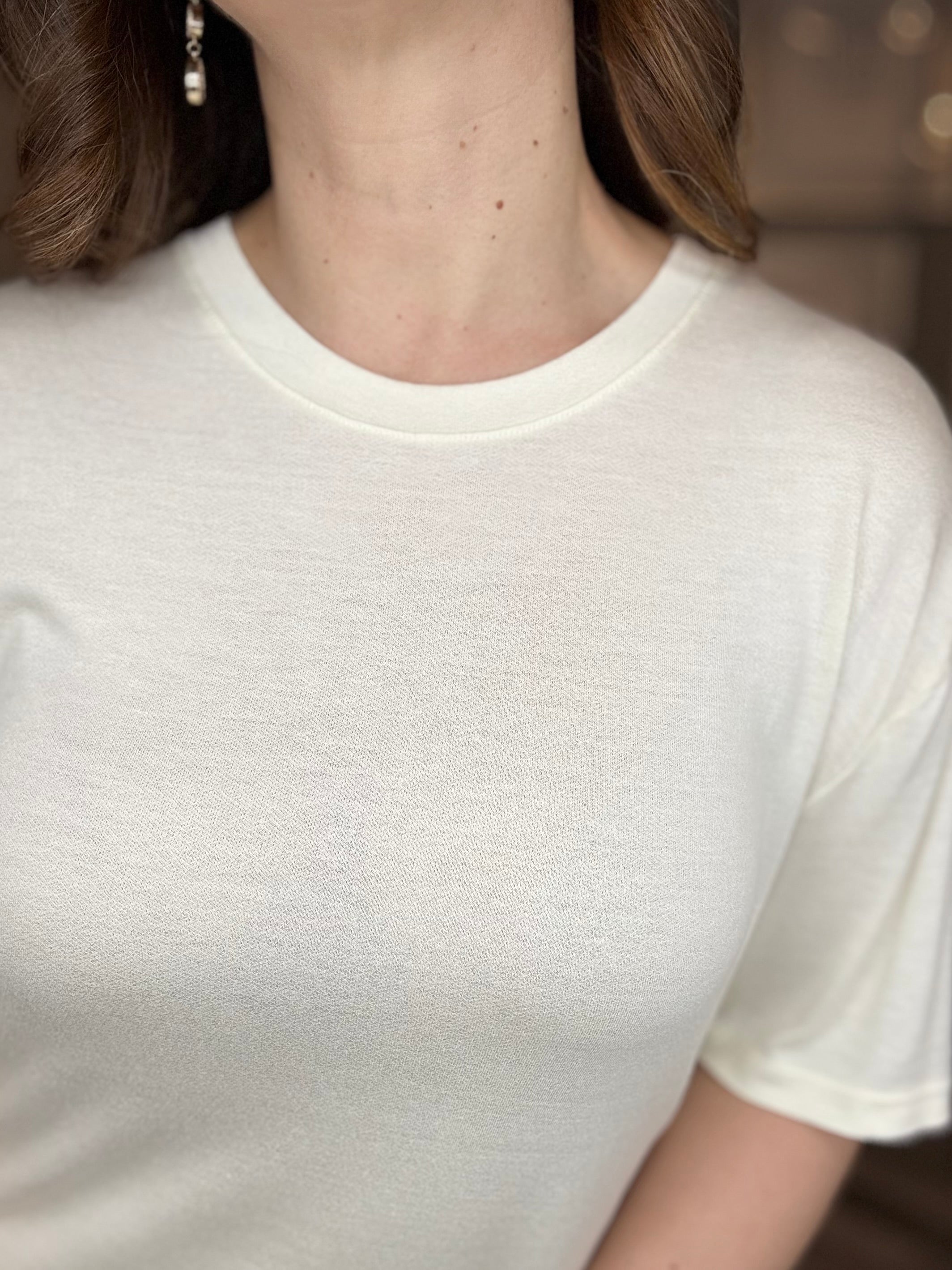Lumina t-shirt in viscosa con pizzo
