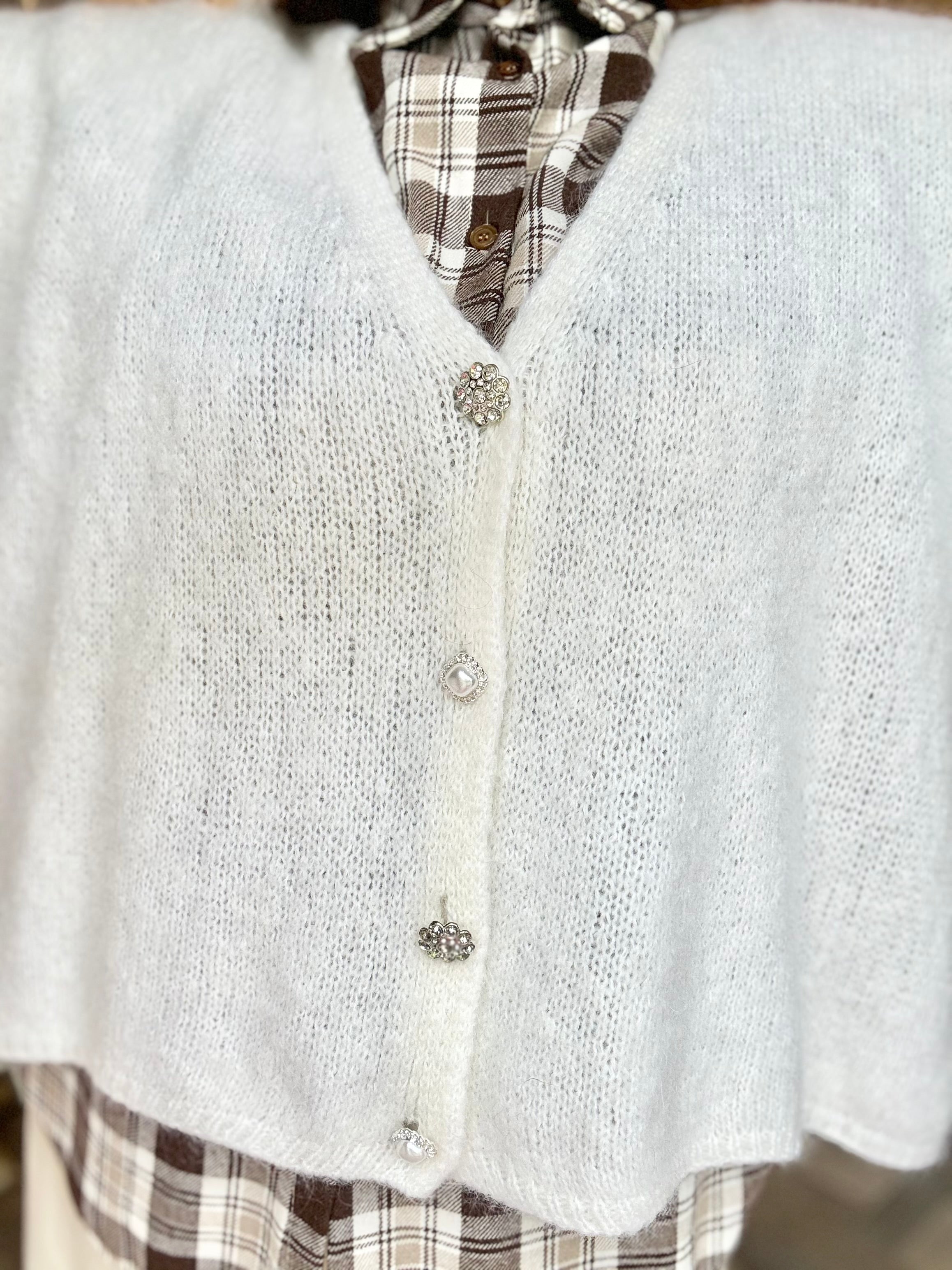 Gilet in maglia over 4 bottoni