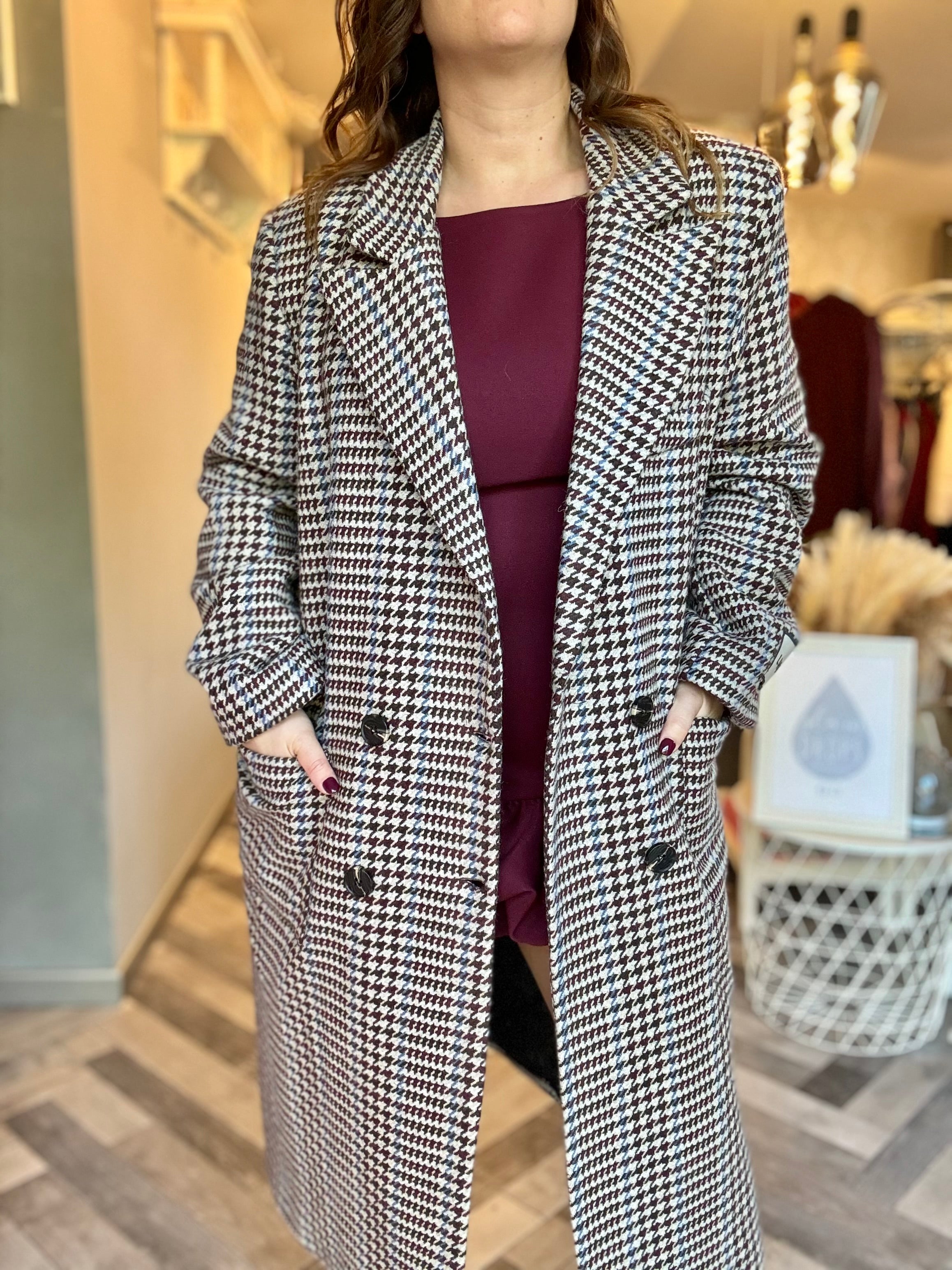 Lumina cappotto pied de poule