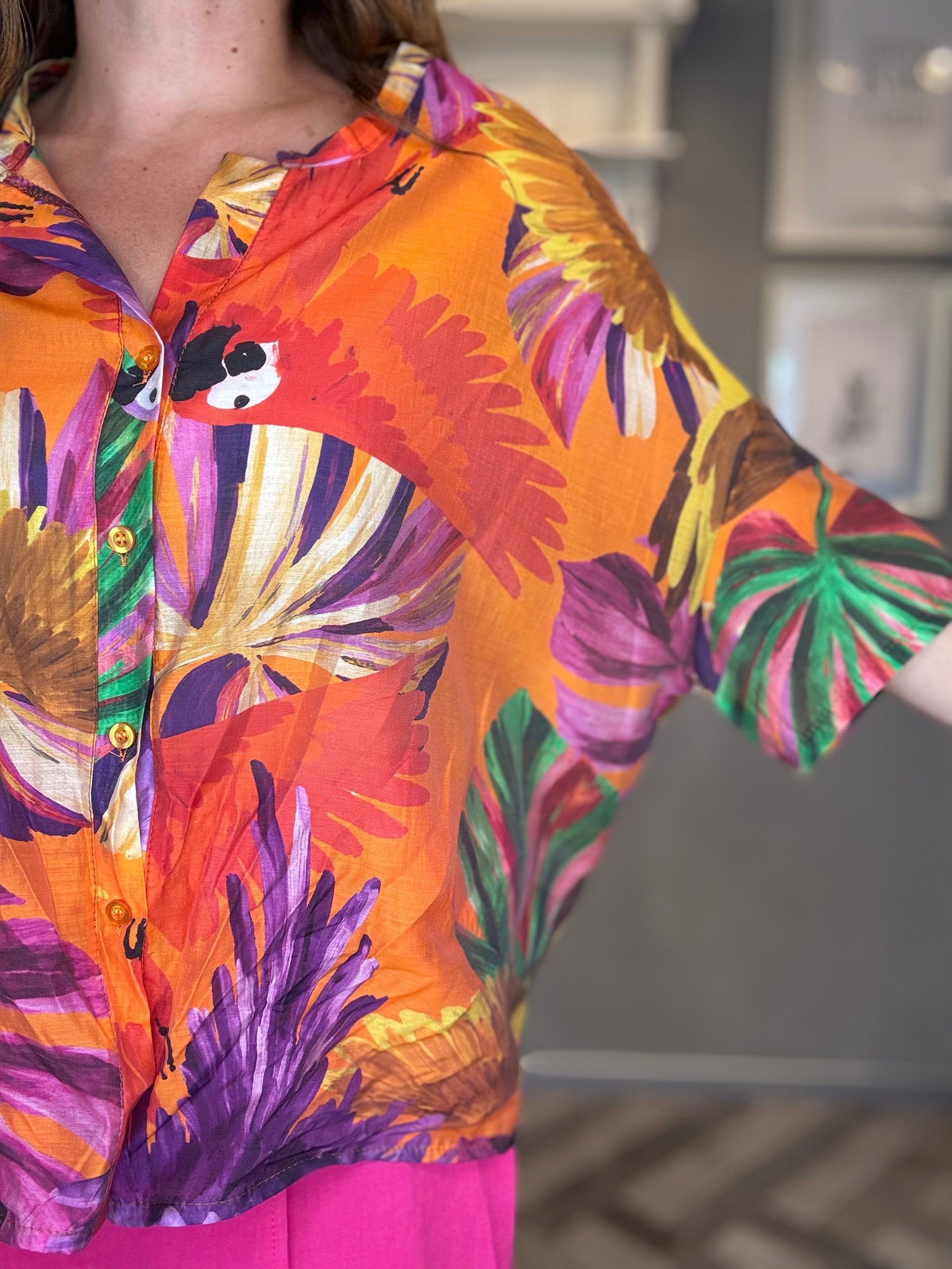 Camicia Isla Bonita Pappagalli
