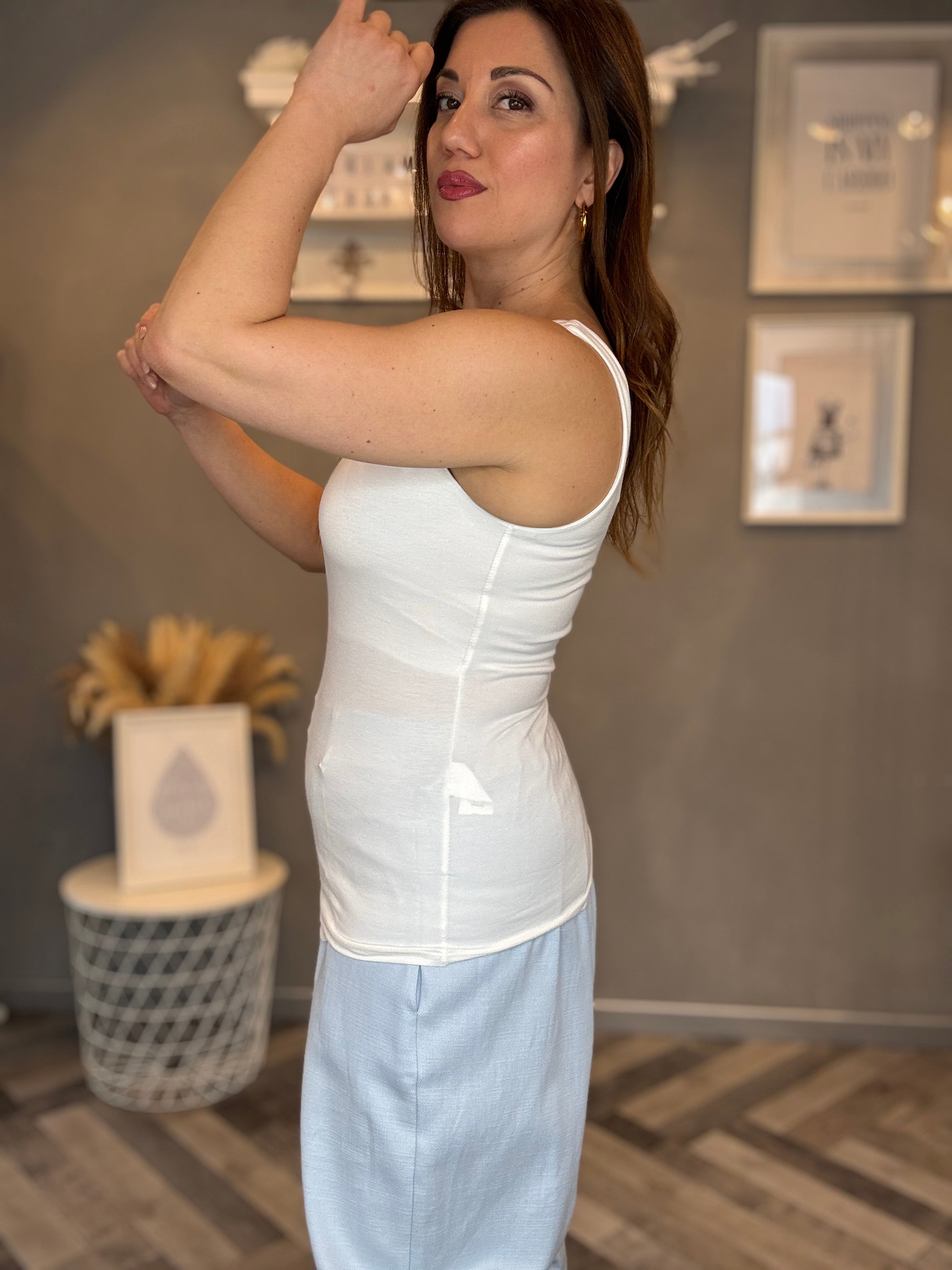 Canottiera modellante basic bianca