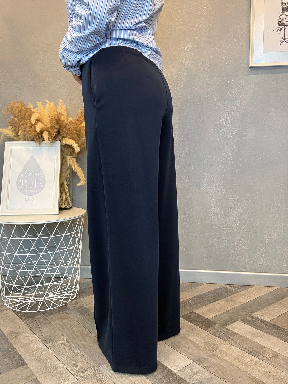 Pantalone palazzo punto Milano blu