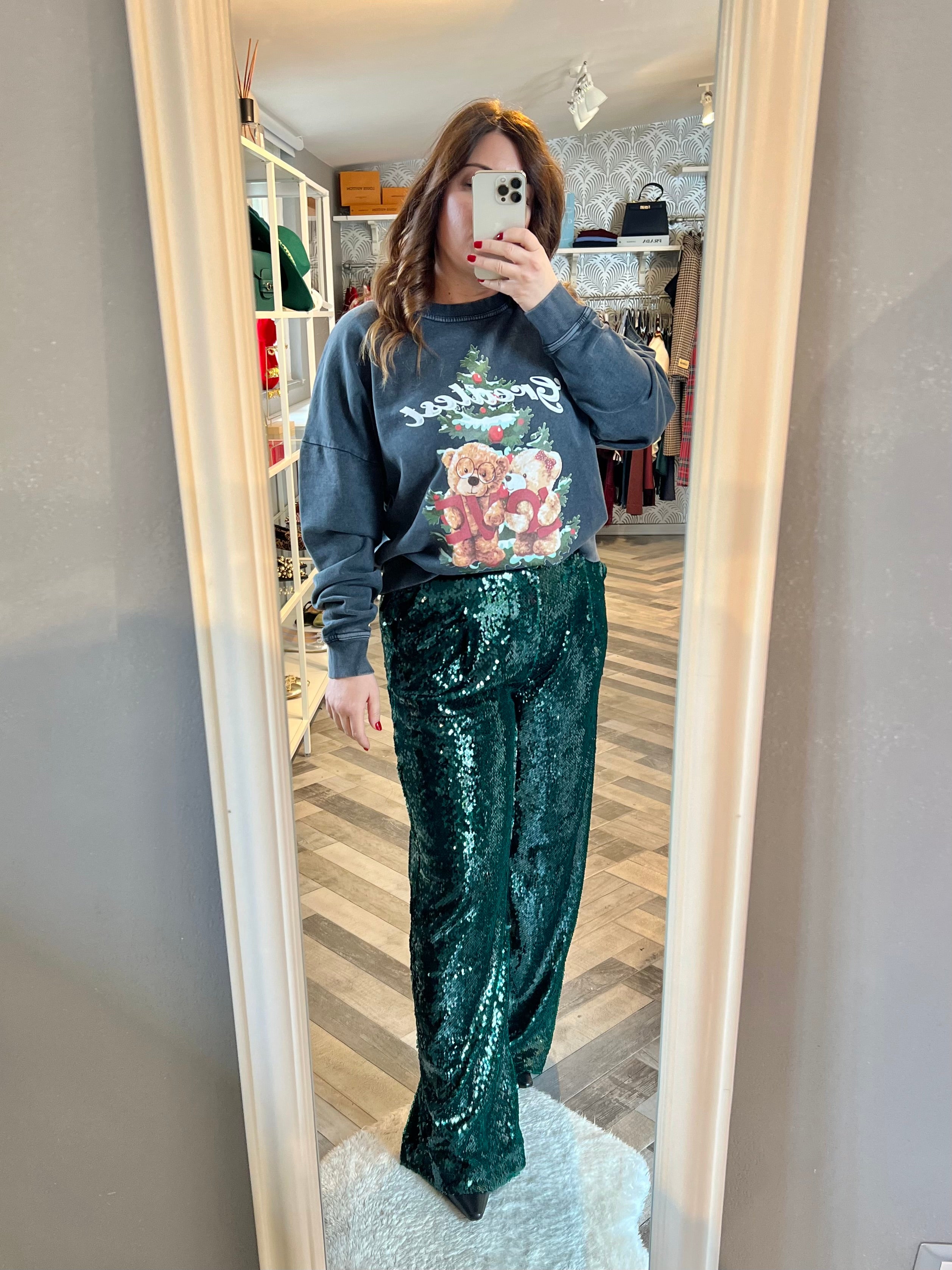 Lumina pantaloni paillttes palazzo