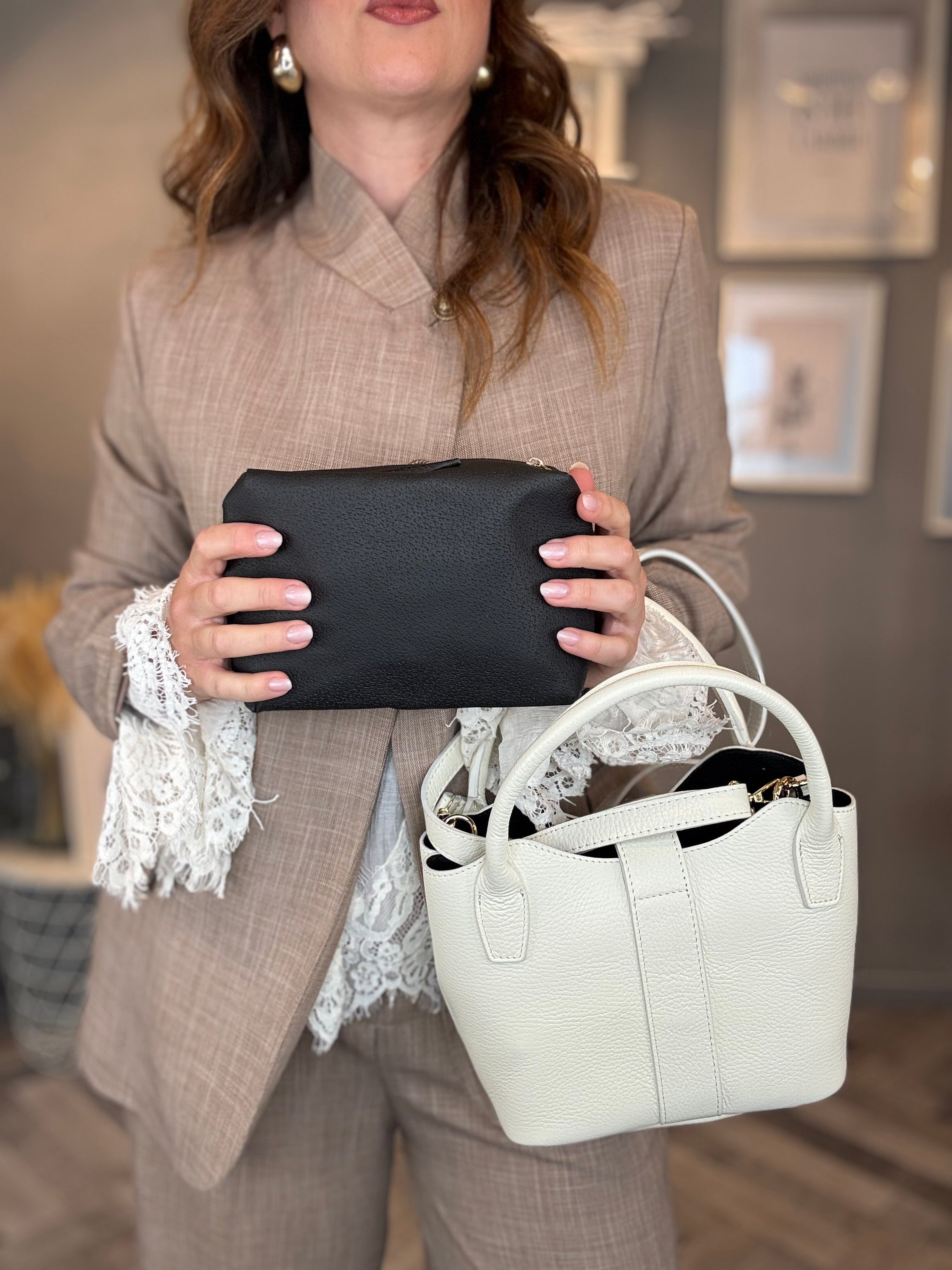 Borsa Daphne in vera pelle