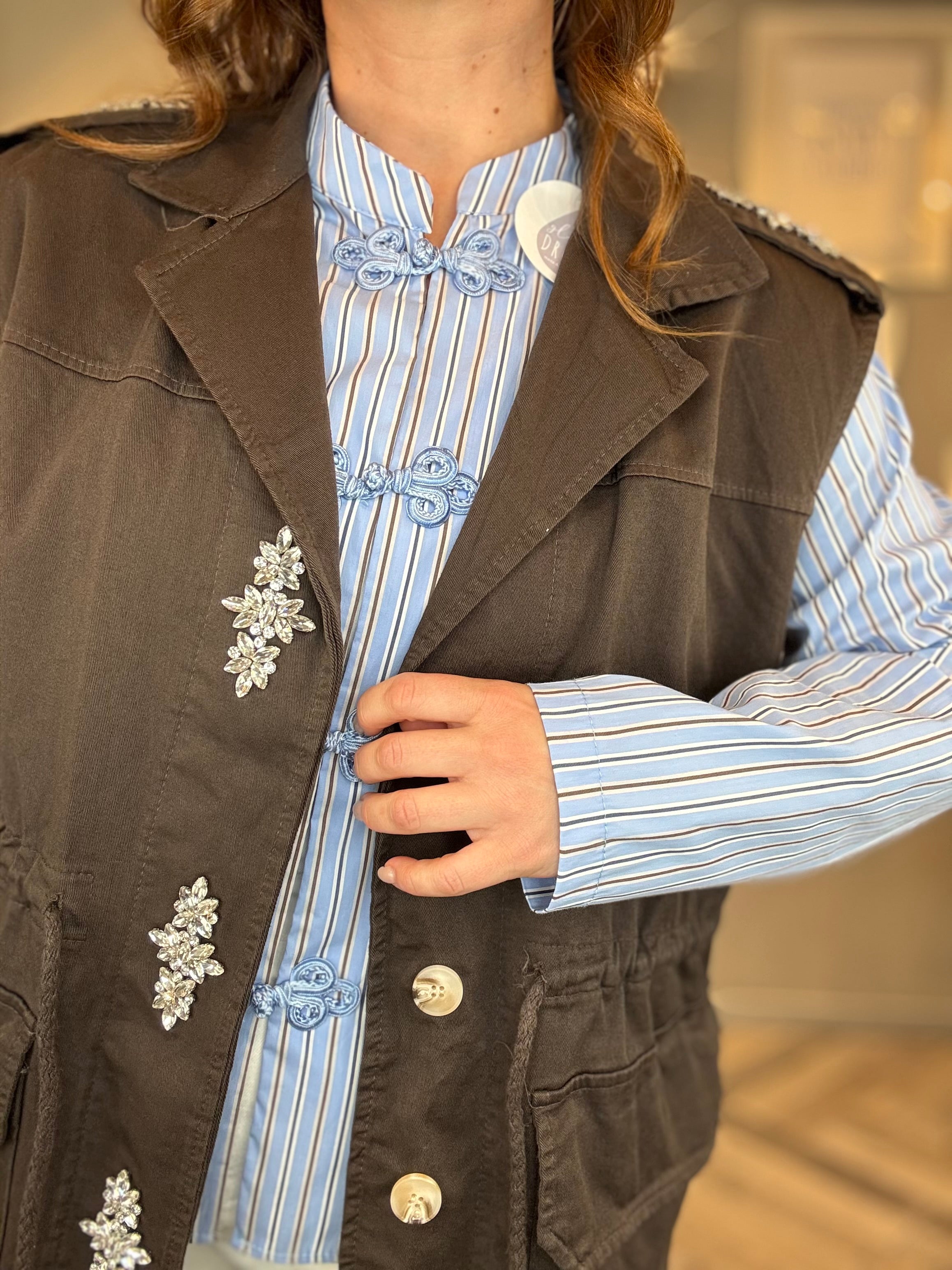 Gilet gioiello con cabochon moro