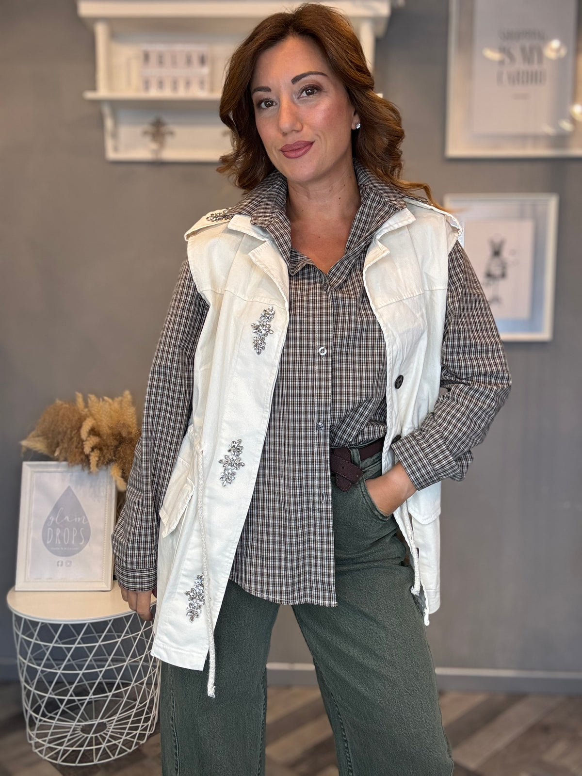 Gilet Cabochon burro