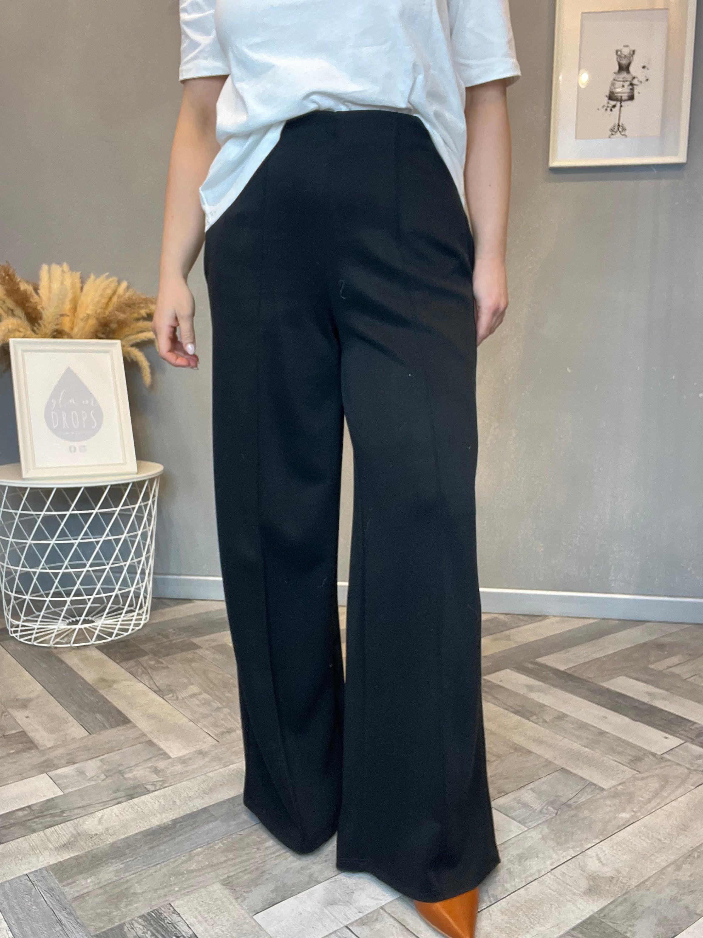 Pantalone palazzo punto Milano nero