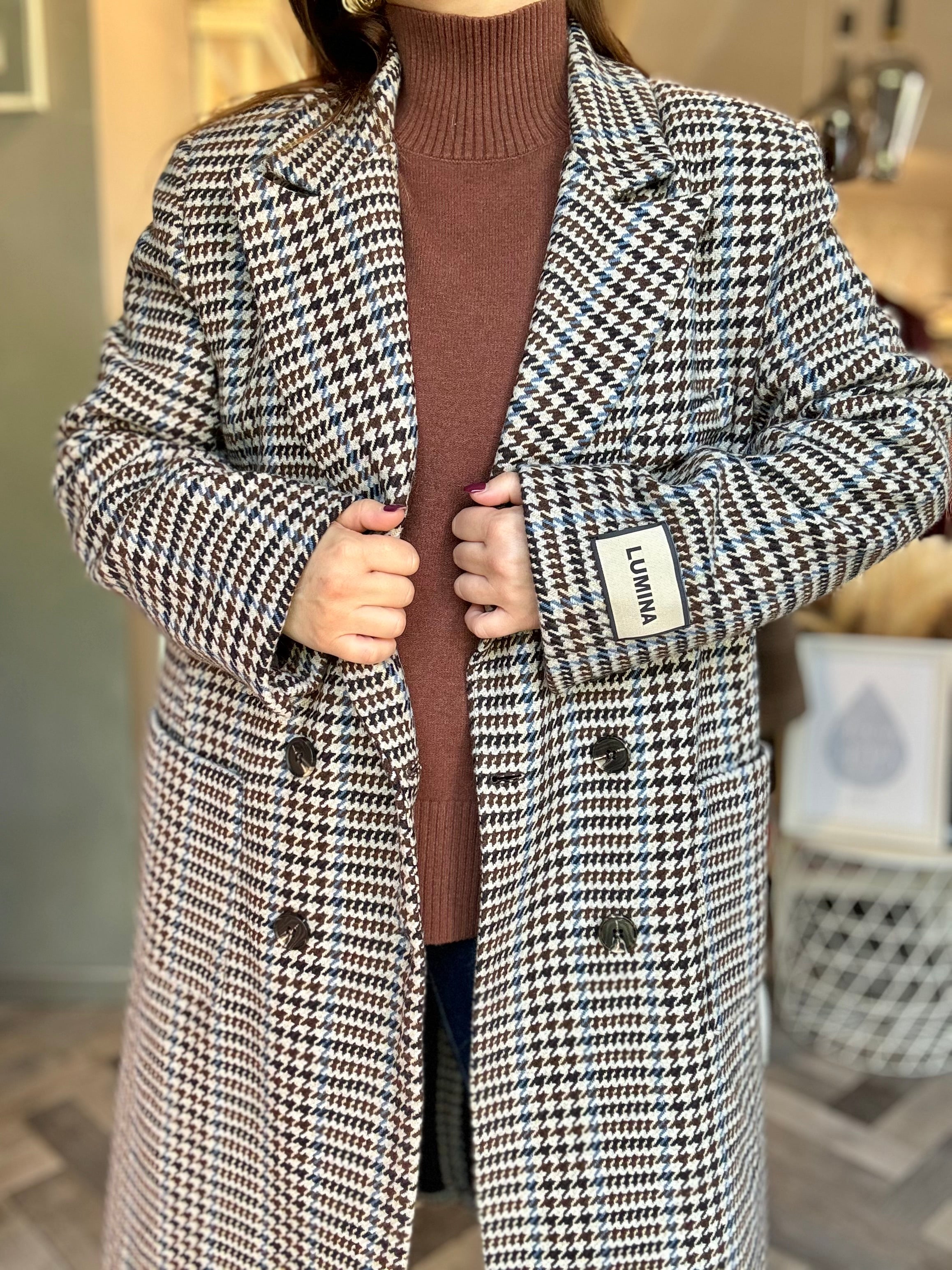 Lumina cappotto pied de poule