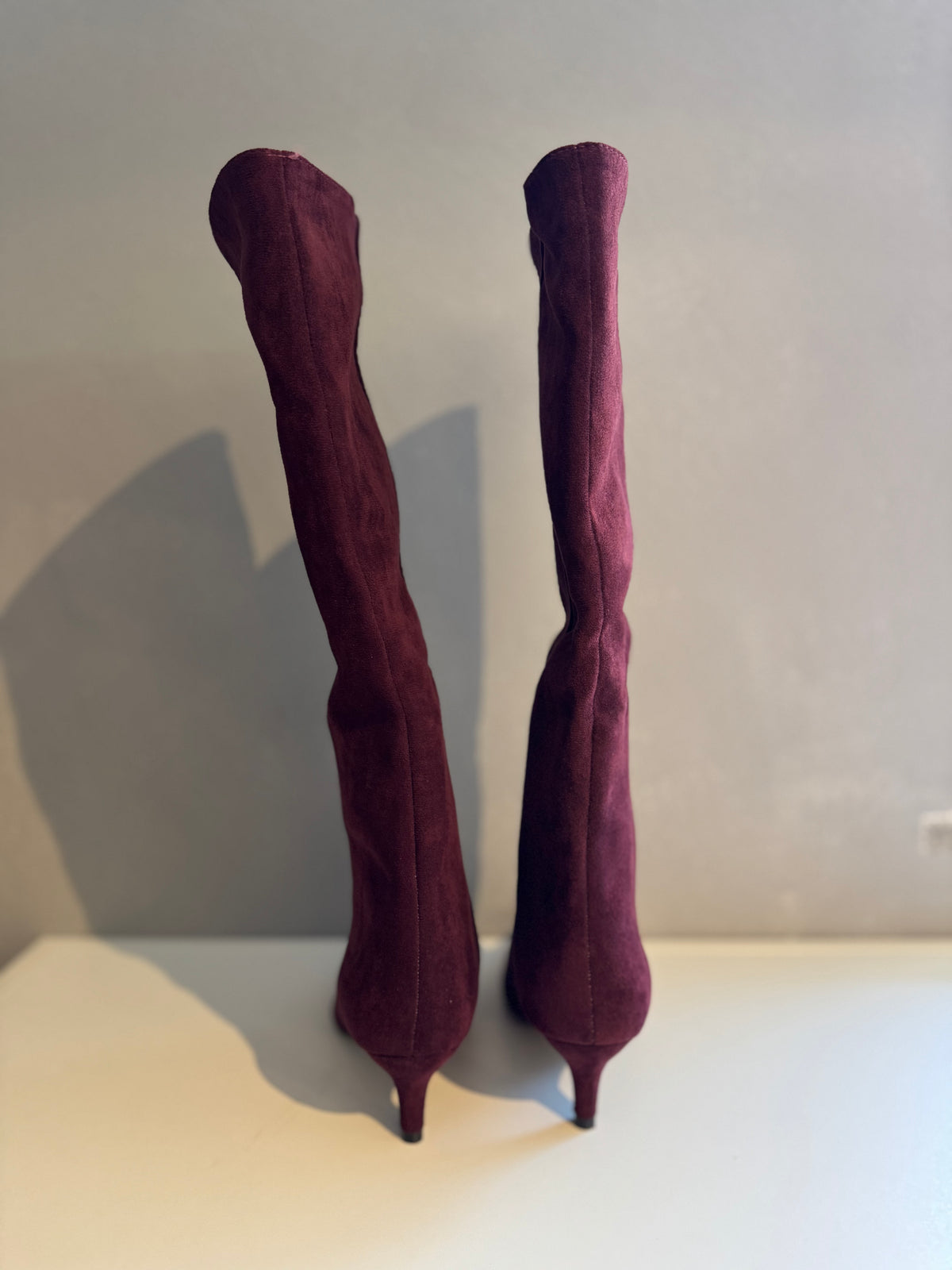 Stivali soft suede bordeaux