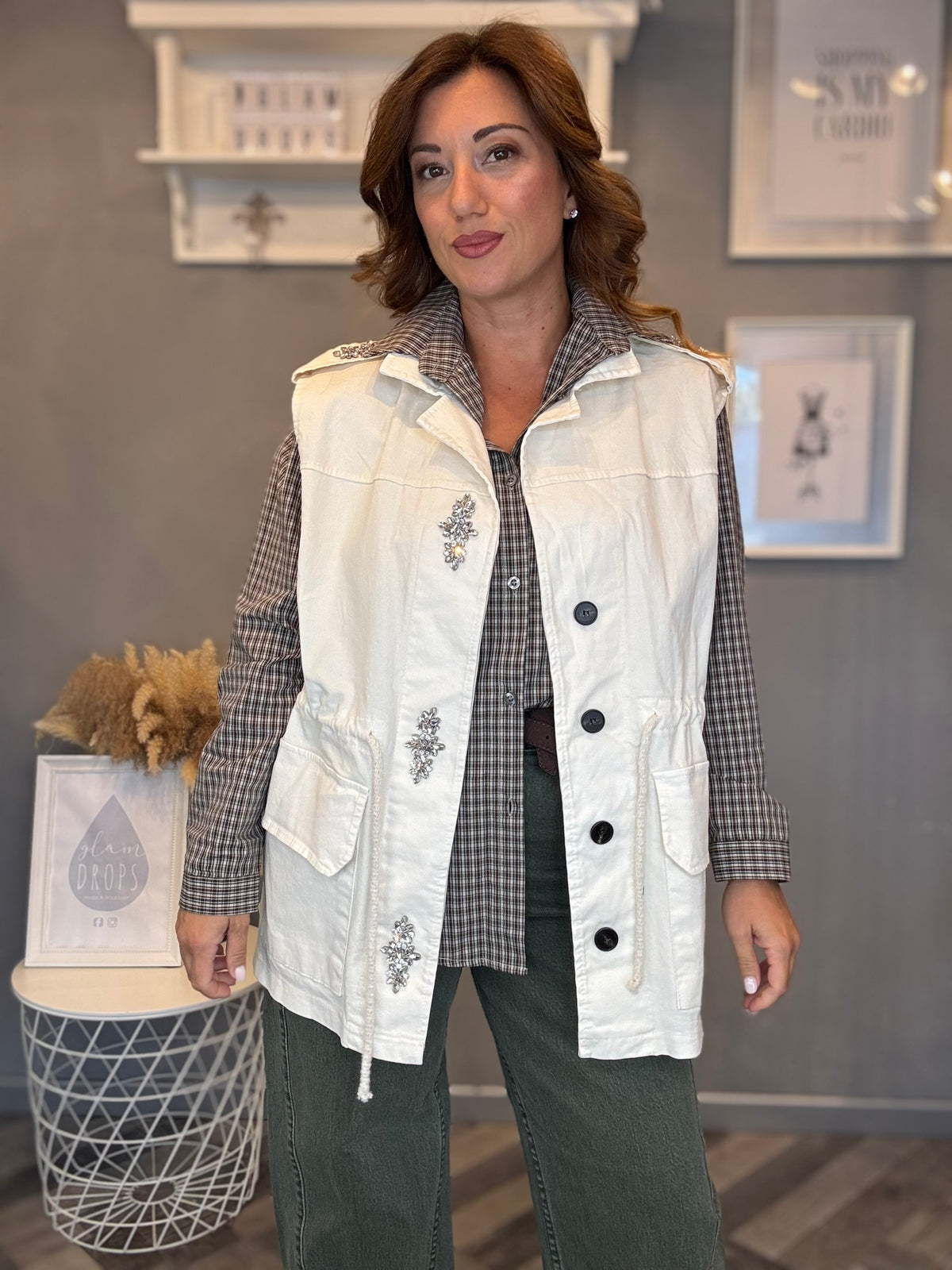 Gilet Cabochon burro
