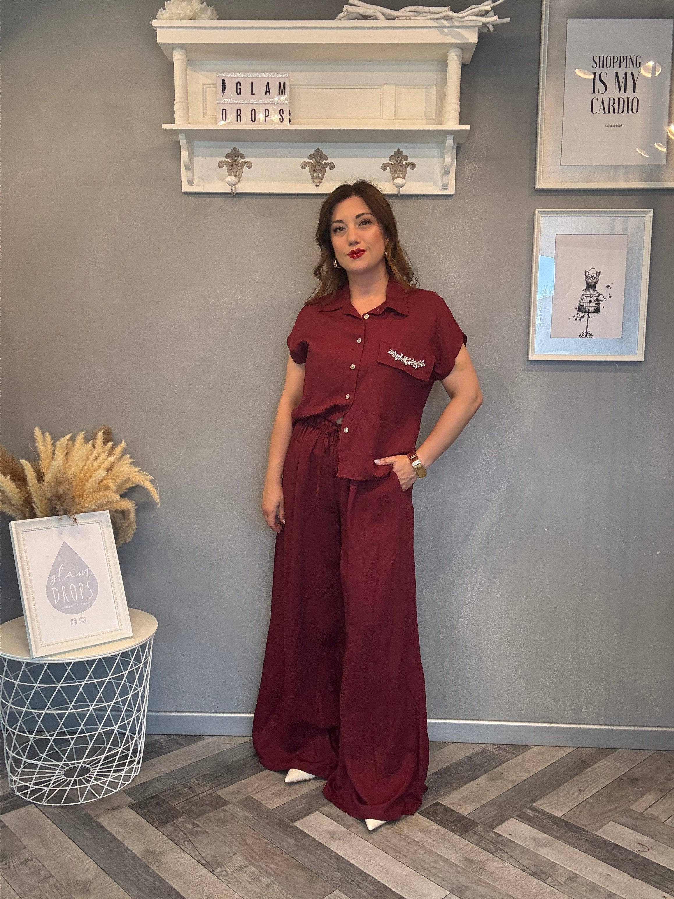 Coordinato Diamond Bordeaux