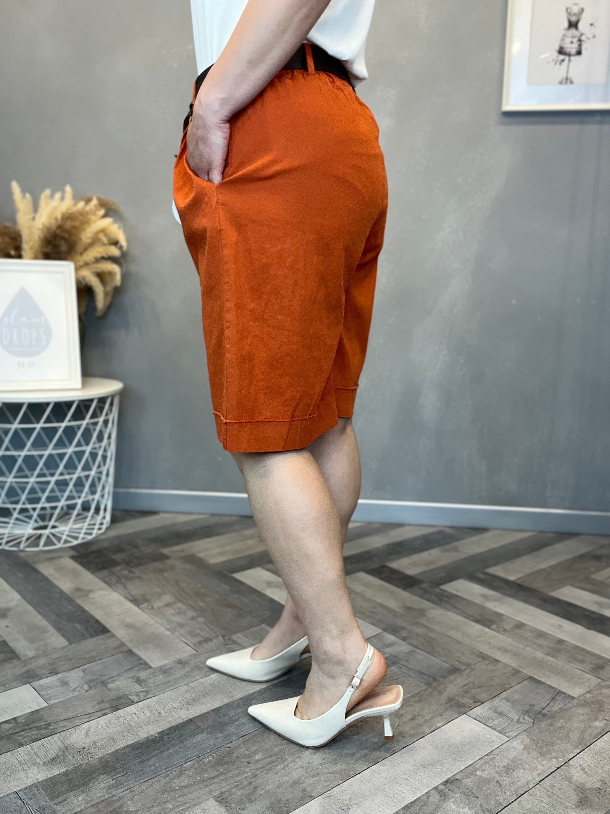 Bermuda ruggine in cotone