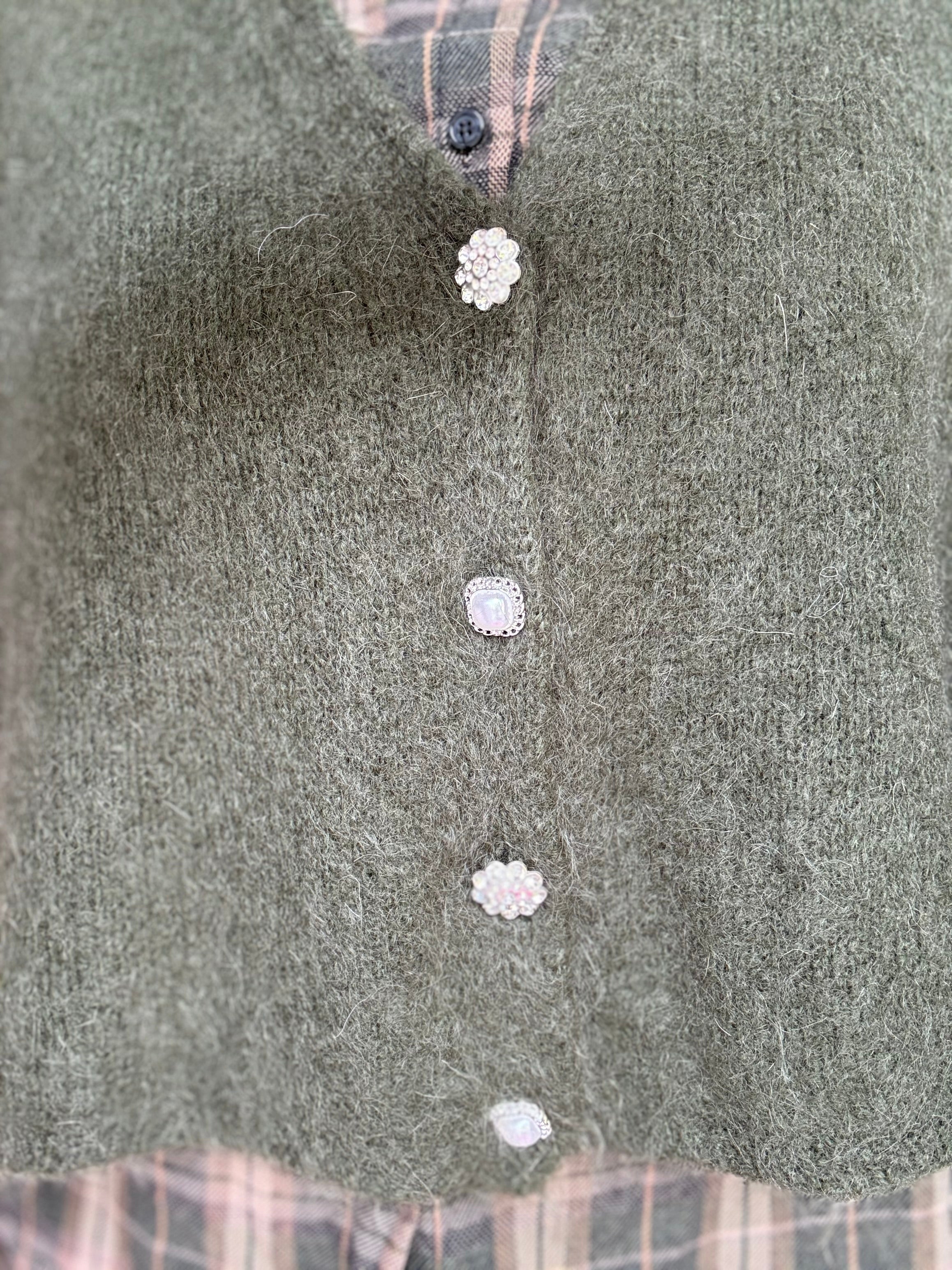 Gilet in maglia over 4 bottoni