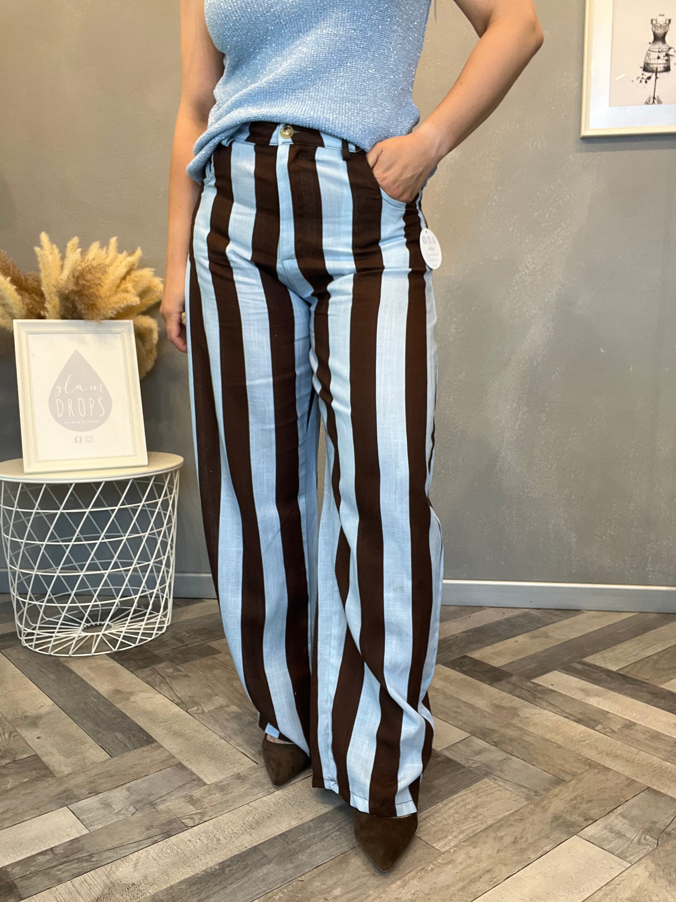 Pantalone Riviera moro e celeste